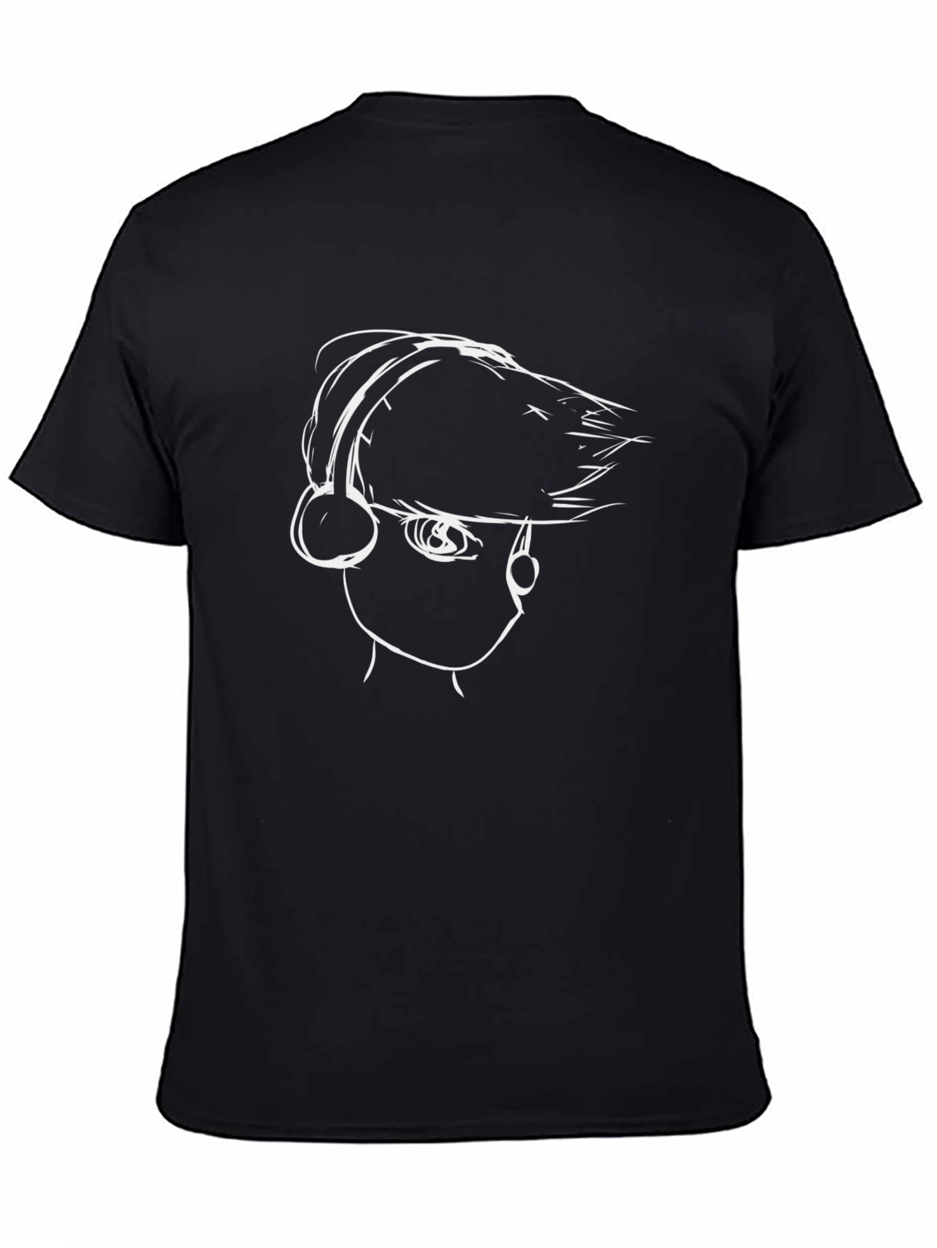 Cool Cartoon Graphic Print Black T-Shirt
