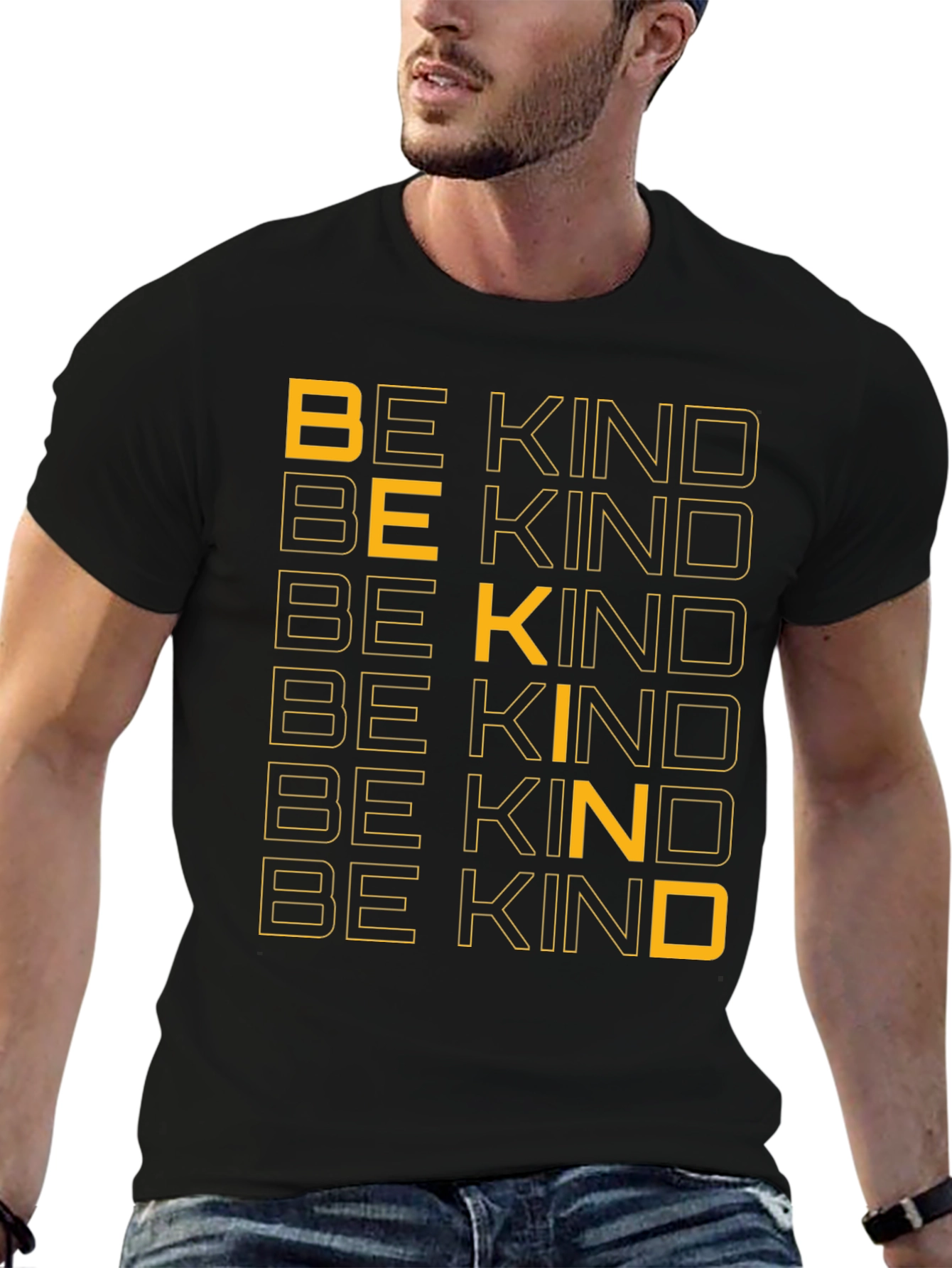 Be Kind Graphic Print Crew Neck T-Shirt