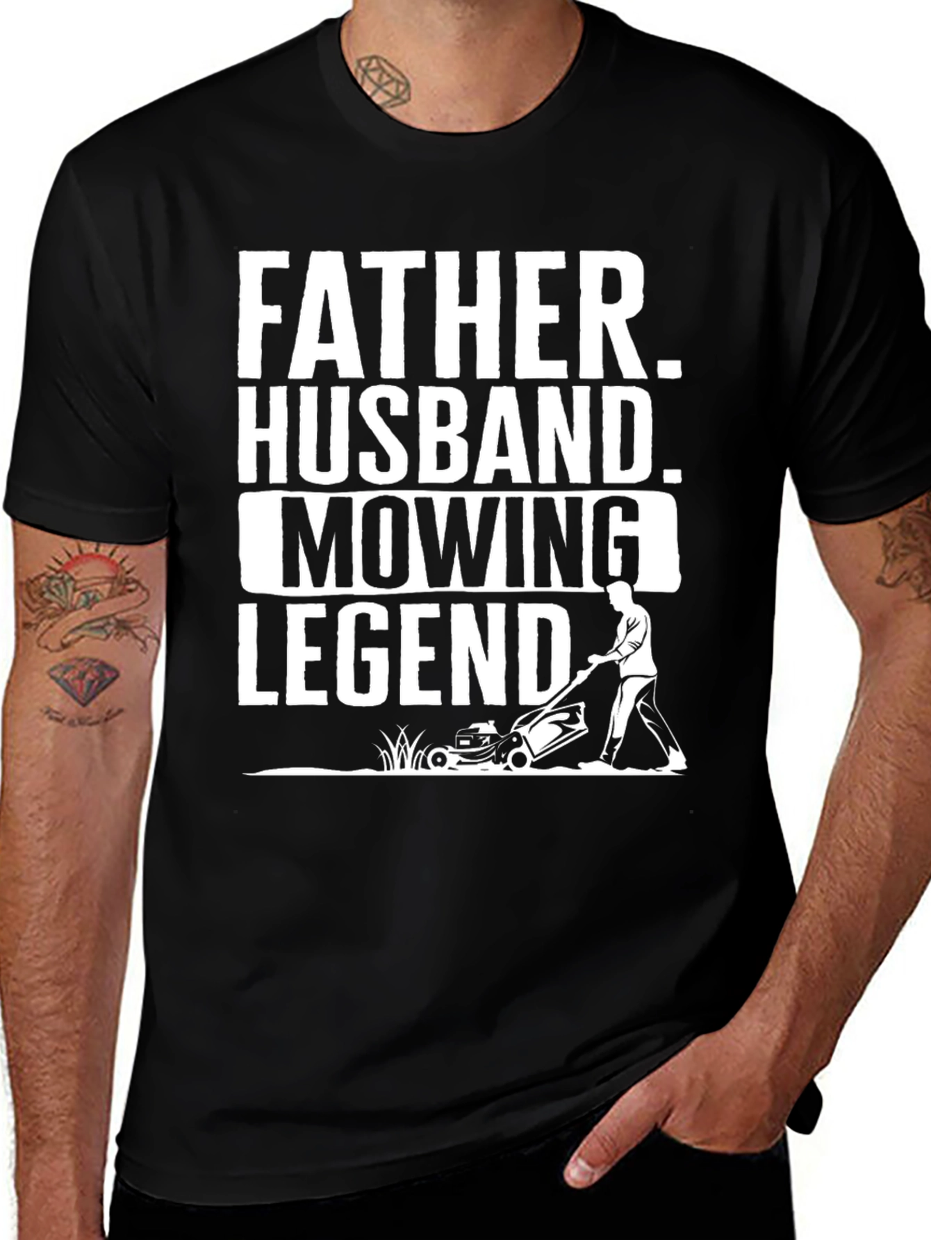Father Husband Mowing Legend T-Shirt