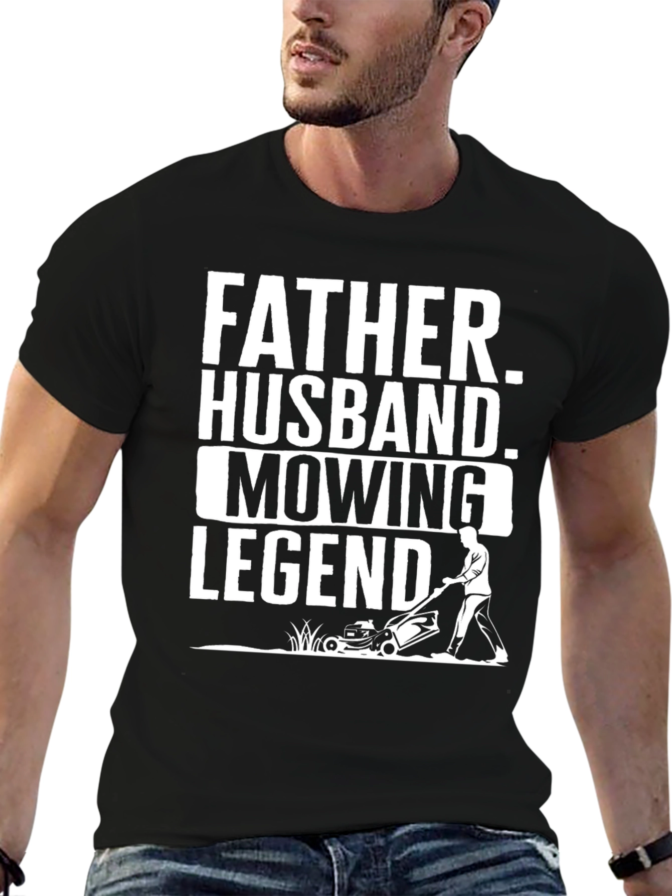 Father Husband Mowing Legend T-Shirt