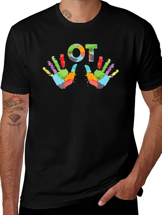 OT Colorful Hands Graphic T-Shirt