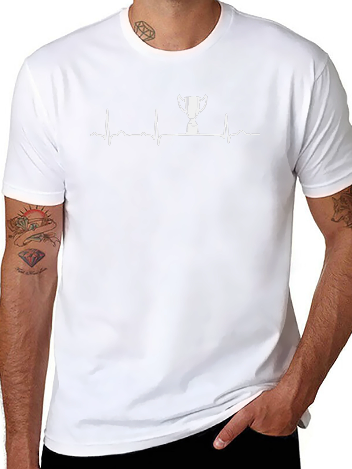 Trophy Heartbeat T-Shirt - Champion Pulse