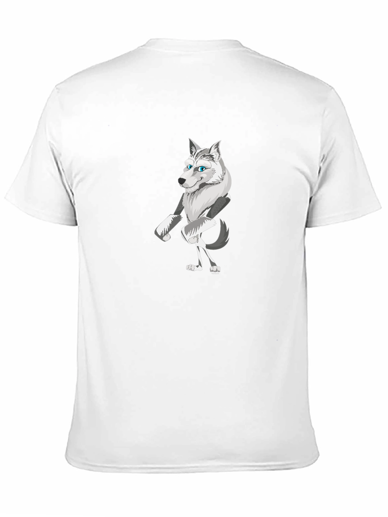 Cartoon Wolf Graphic Tee - Cool Animal Design