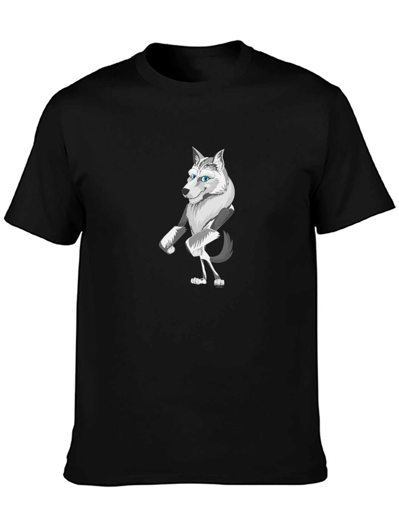 Cartoon Wolf Graphic Tee - Cool Animal Design