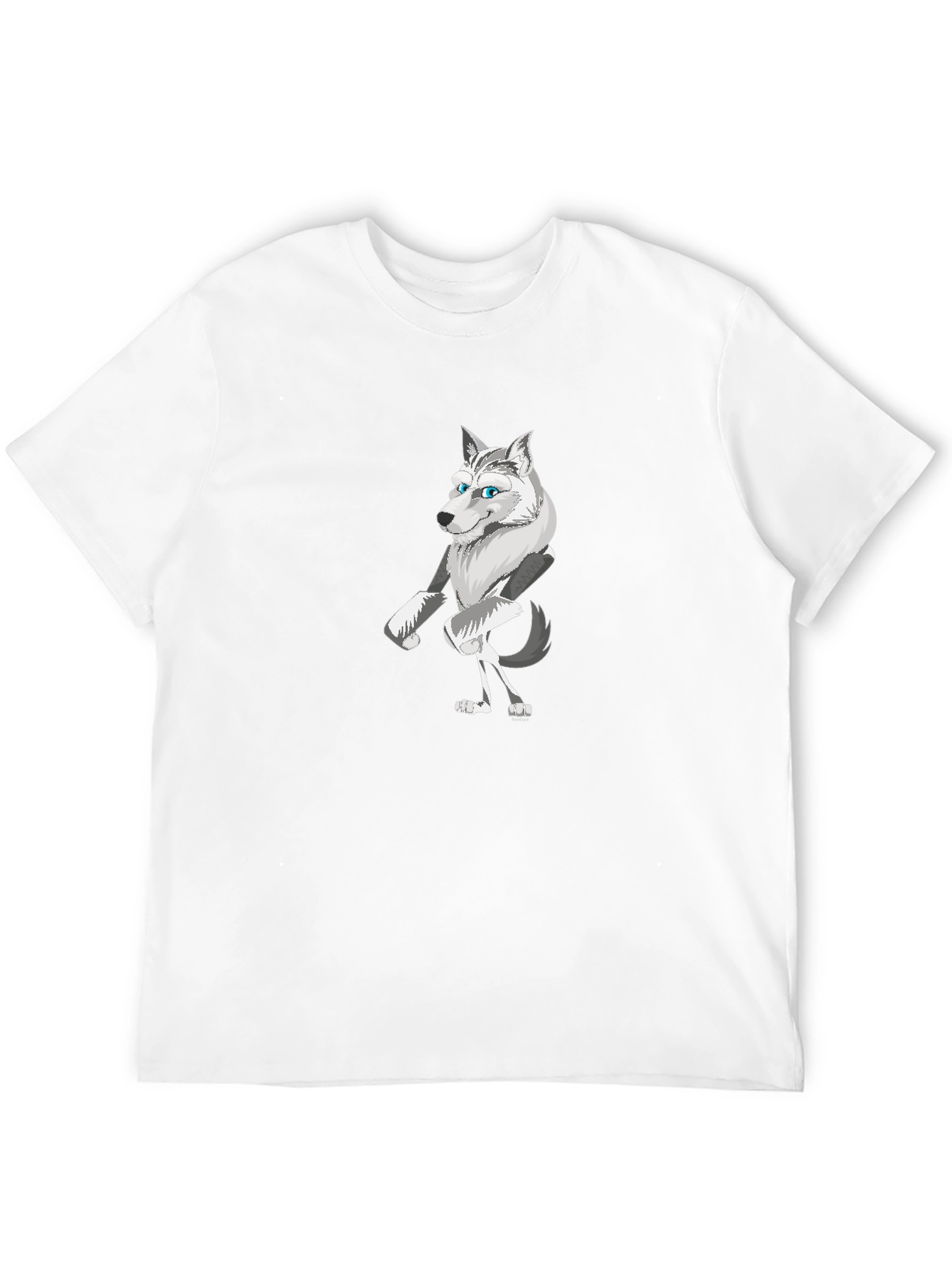Cartoon Wolf Graphic Tee - Cool Animal Design