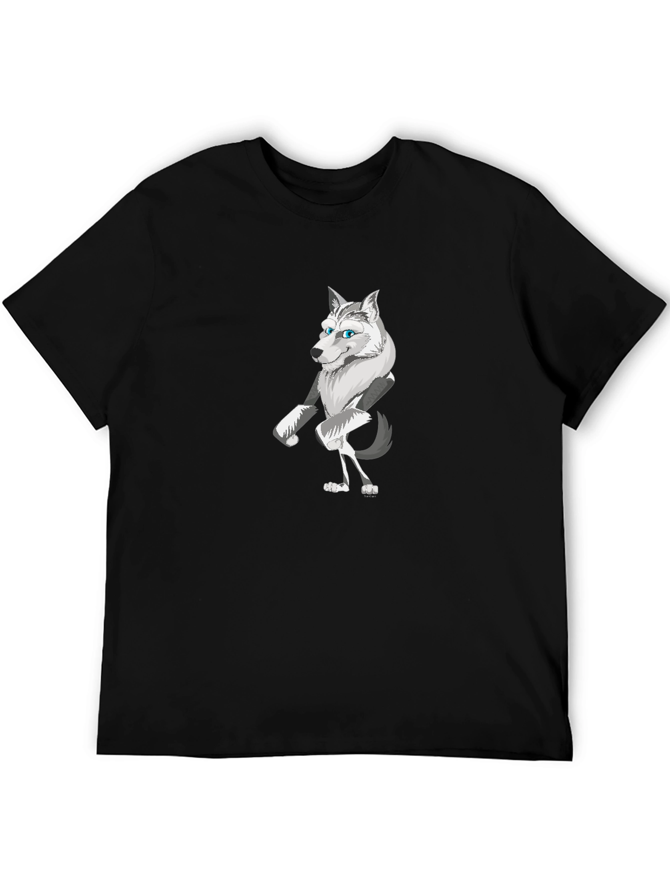 Cartoon Wolf Graphic Tee - Cool Animal Design