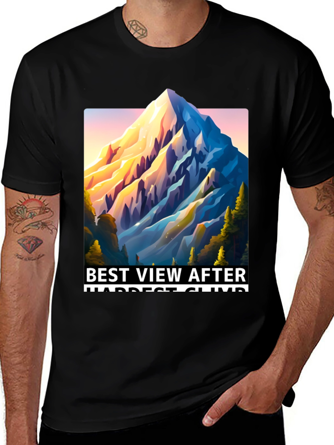 Mountain View T-Shirt: Best View After Hardest Climb