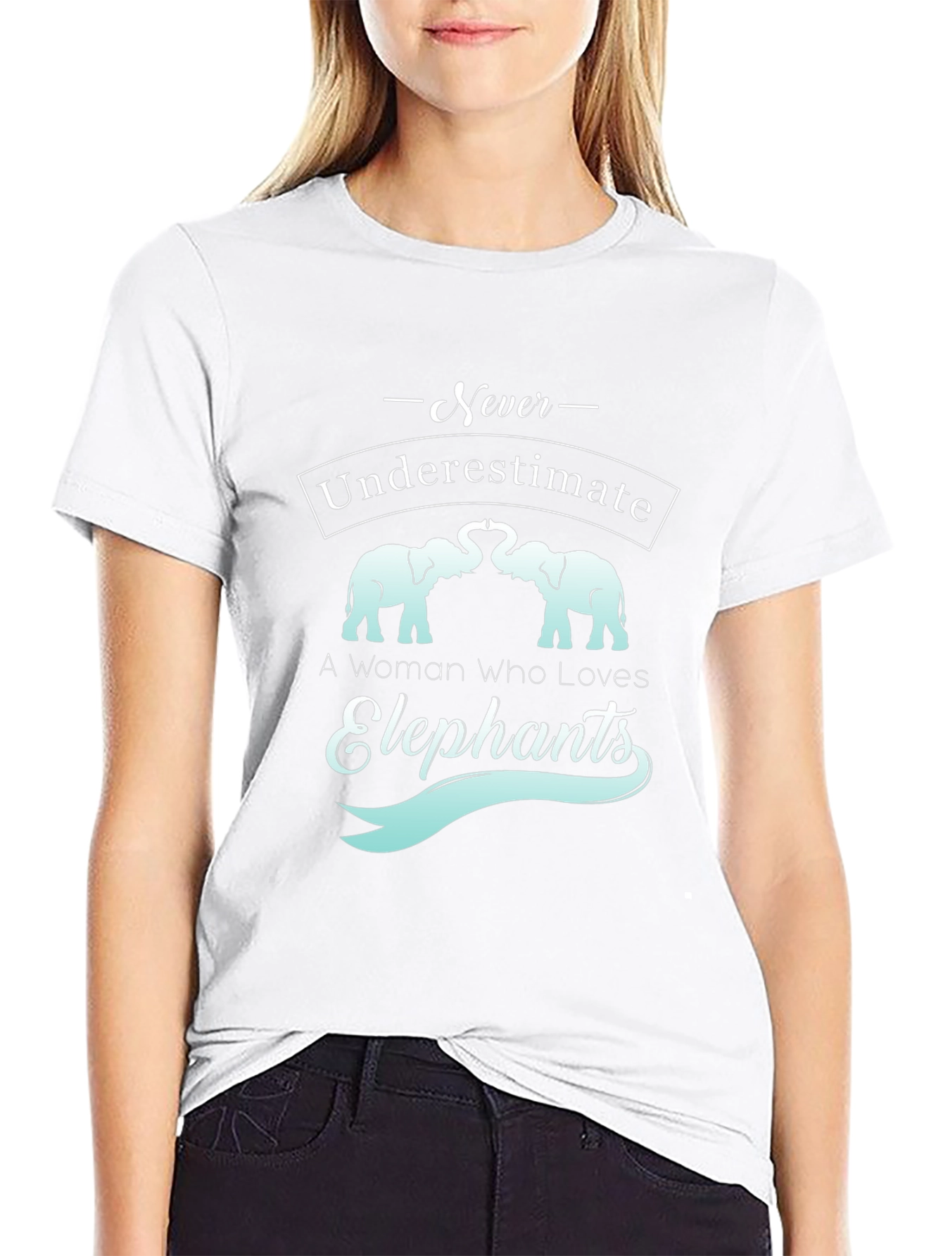 Elephant Lover Tee - Never Underestimate a Woman T-Shirt
