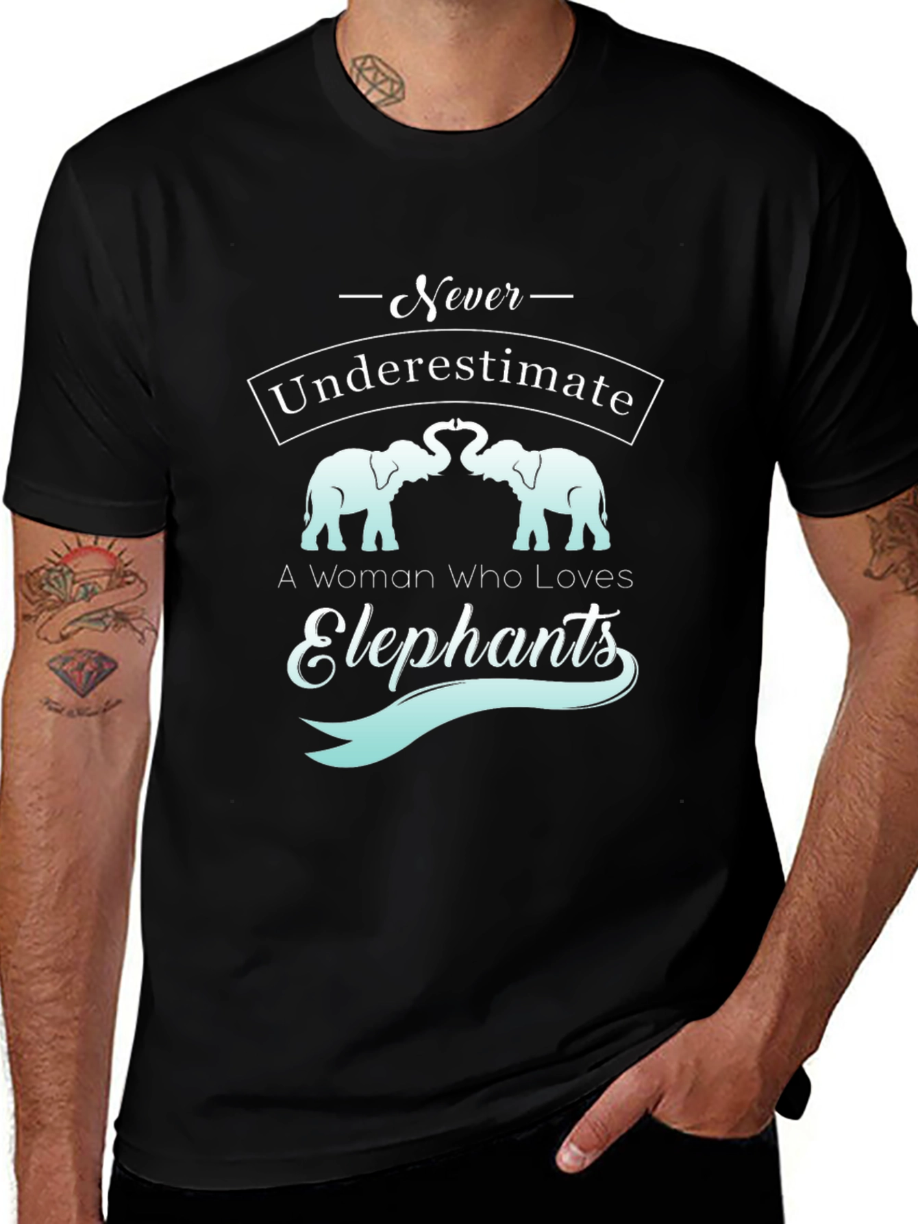 Elephant Lover Tee - Never Underestimate a Woman T-Shirt
