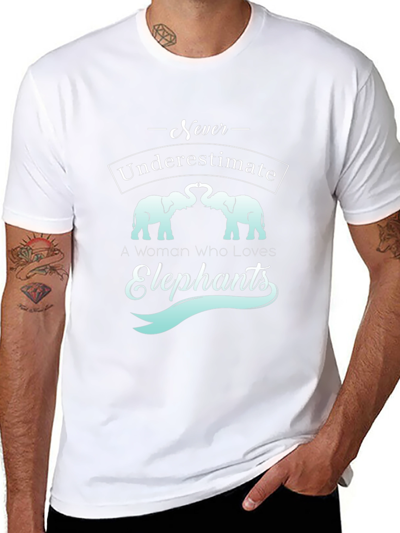 Elephant Lover Tee - Never Underestimate a Woman T-Shirt