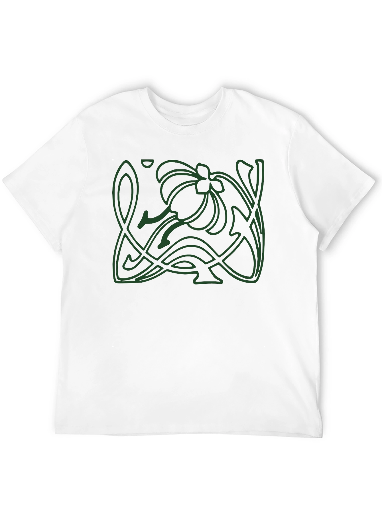 Art Nouveau Graphic Tee - Black Cotton