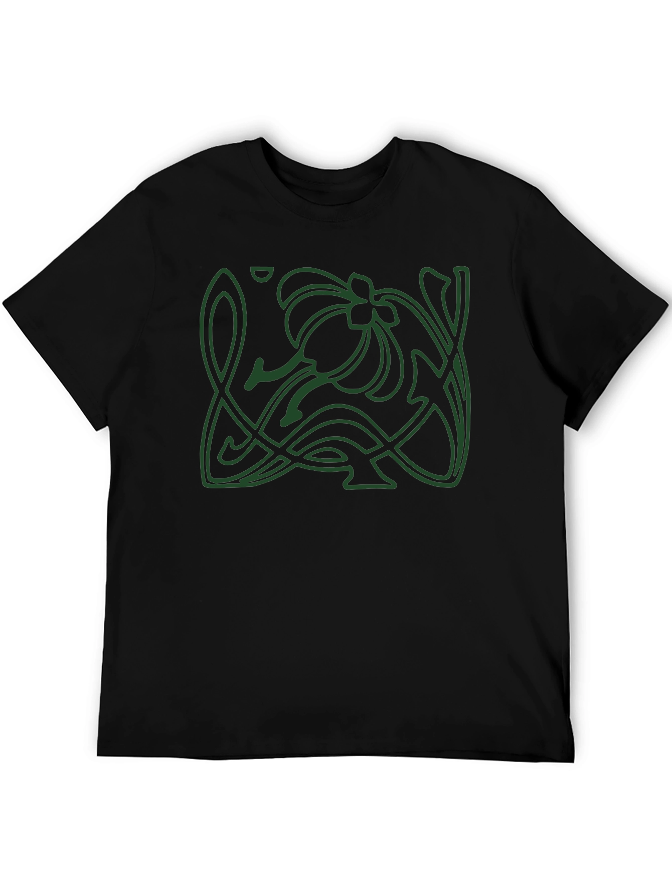 Art Nouveau Graphic Tee - Black Cotton