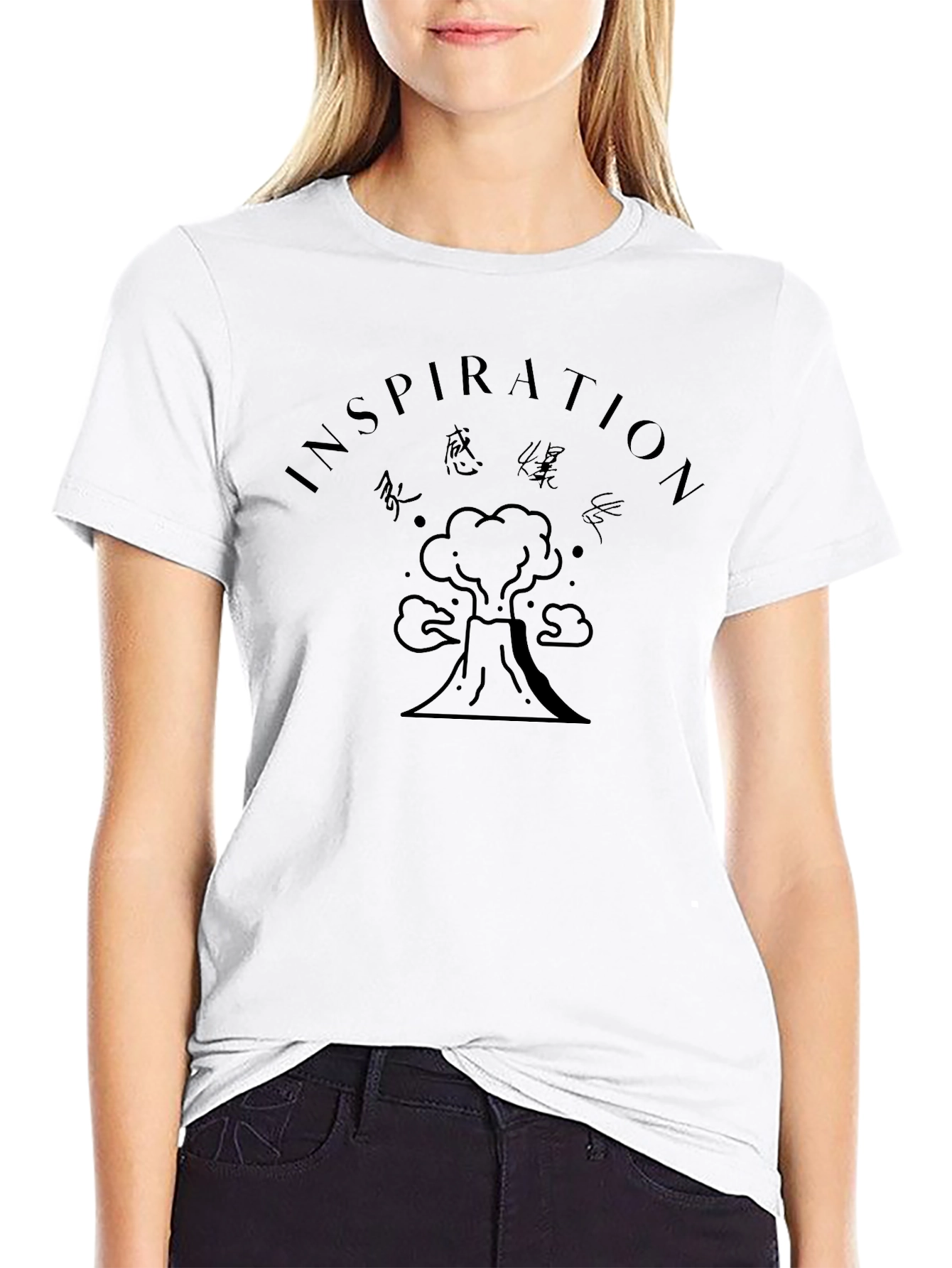 Inspiration Volcano Graphic T-Shirt - Black