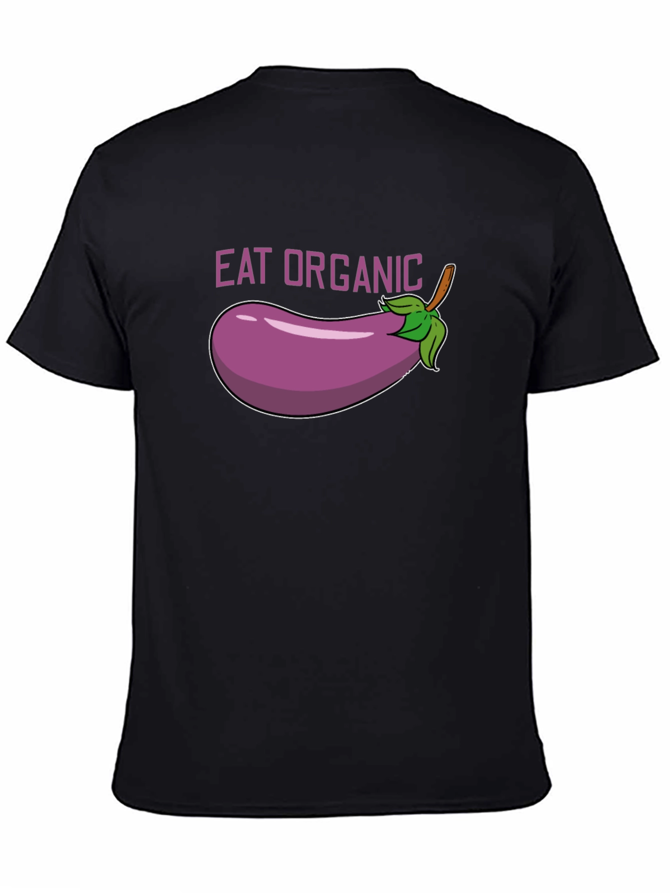 Eat Organic Eggplant Graphic T-Shirt