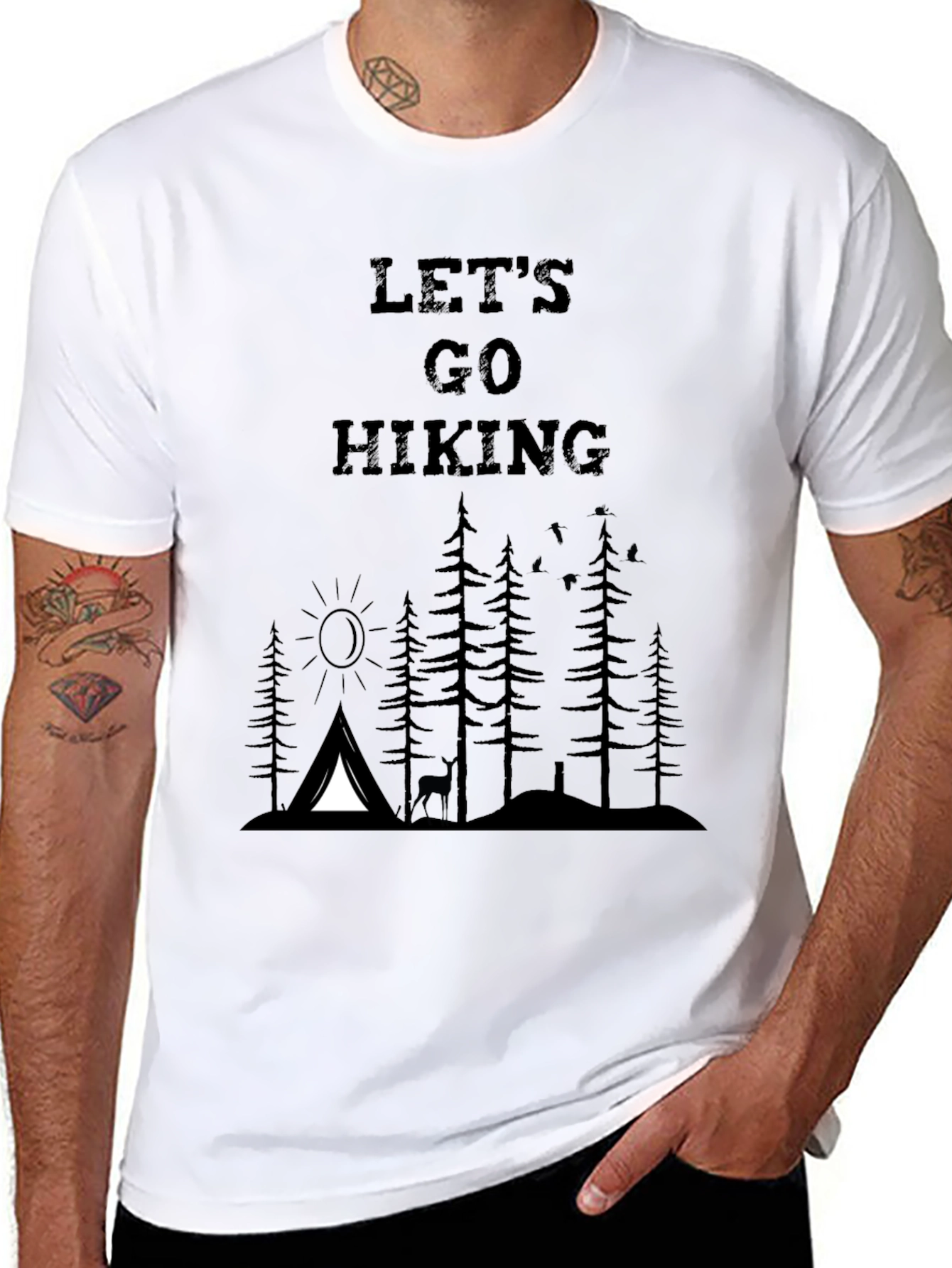 Lets Go Hiking Graphic T-Shirt