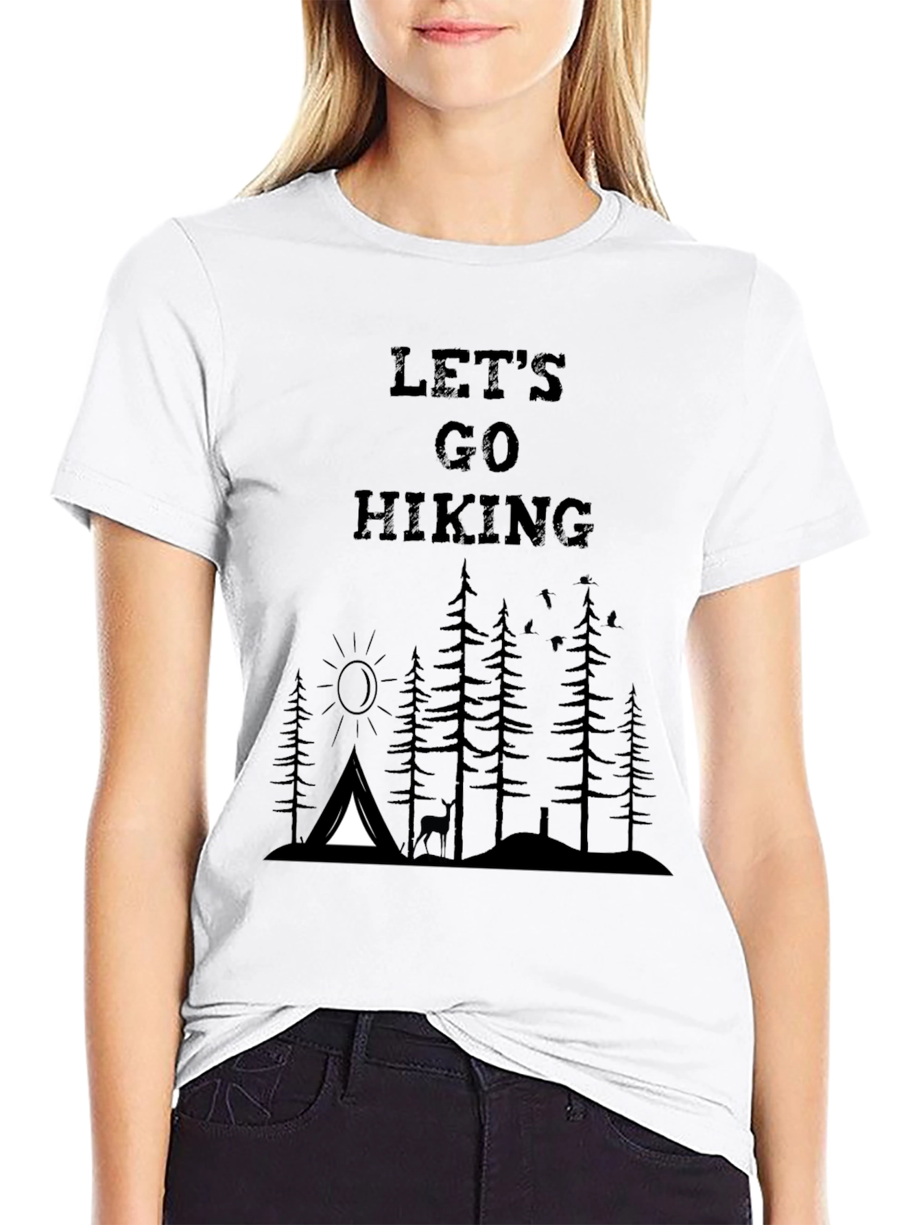 Lets Go Hiking Graphic T-Shirt