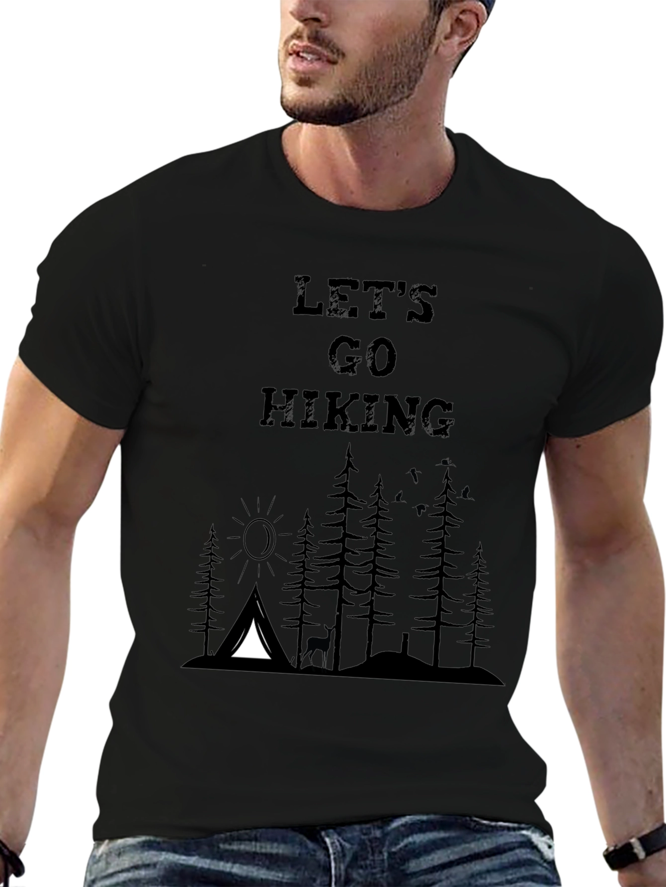 Lets Go Hiking Graphic T-Shirt