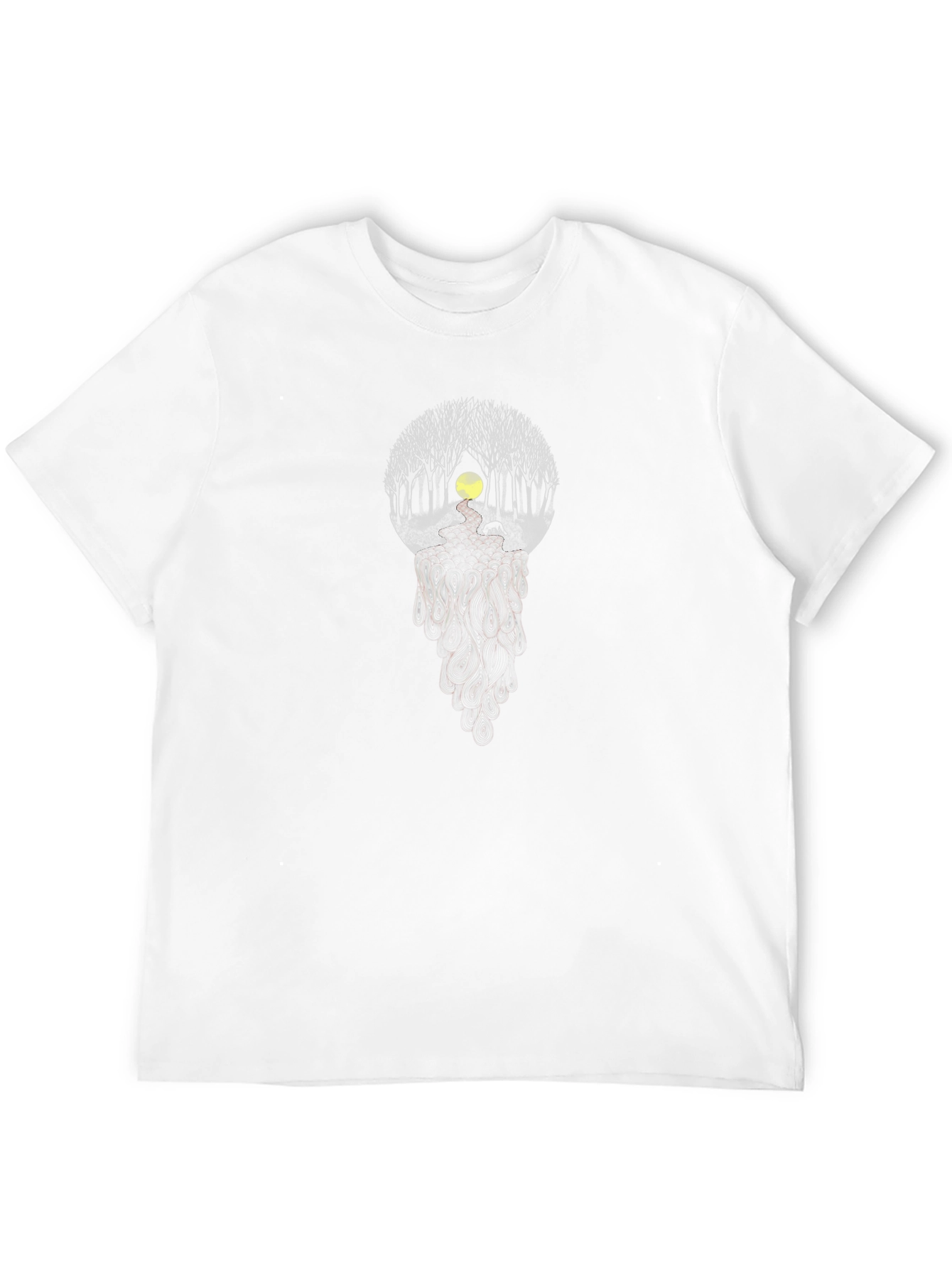 Nature Scene Graphic Tee - Black Unisex Shirt