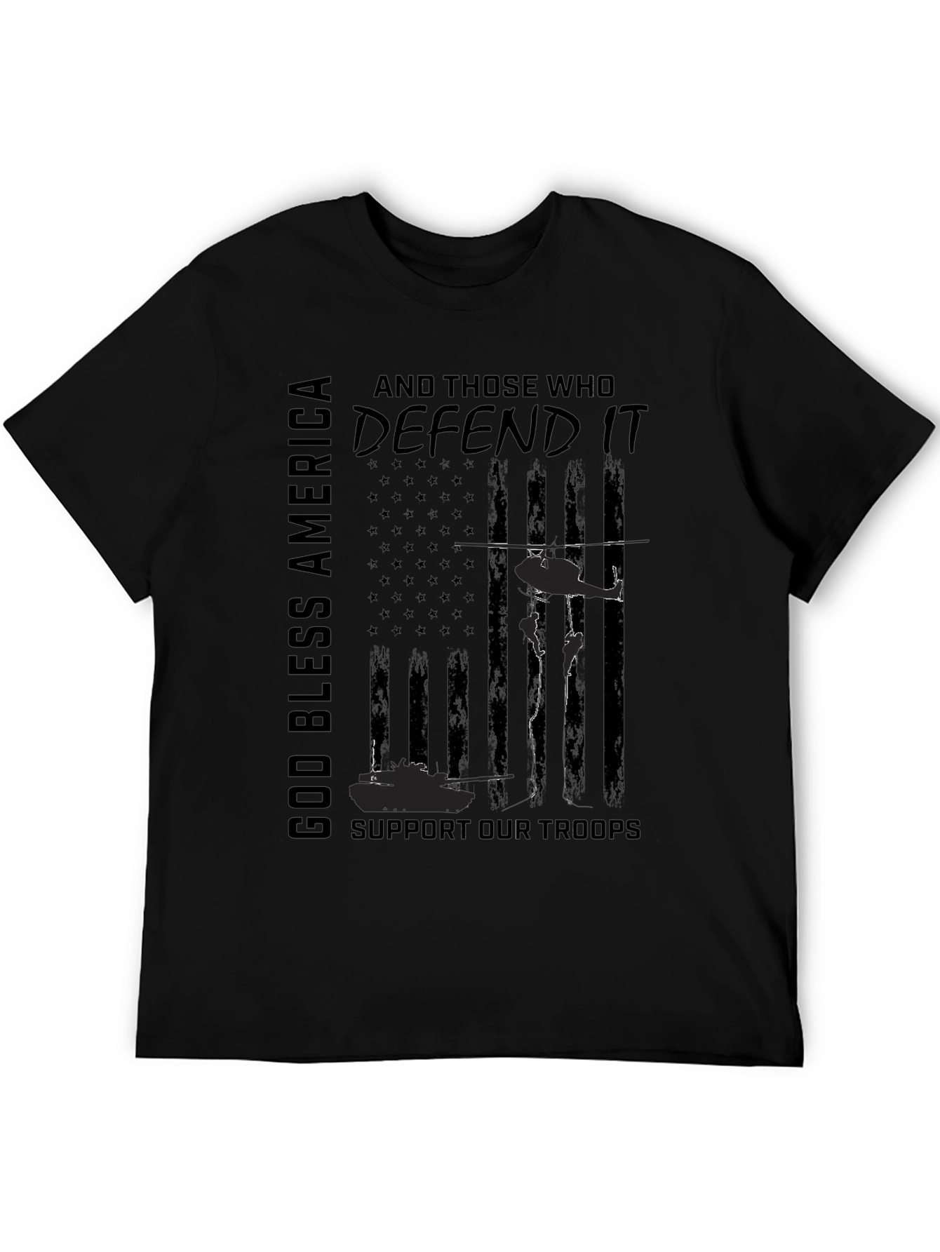 God Bless America Military Support T-Shirt