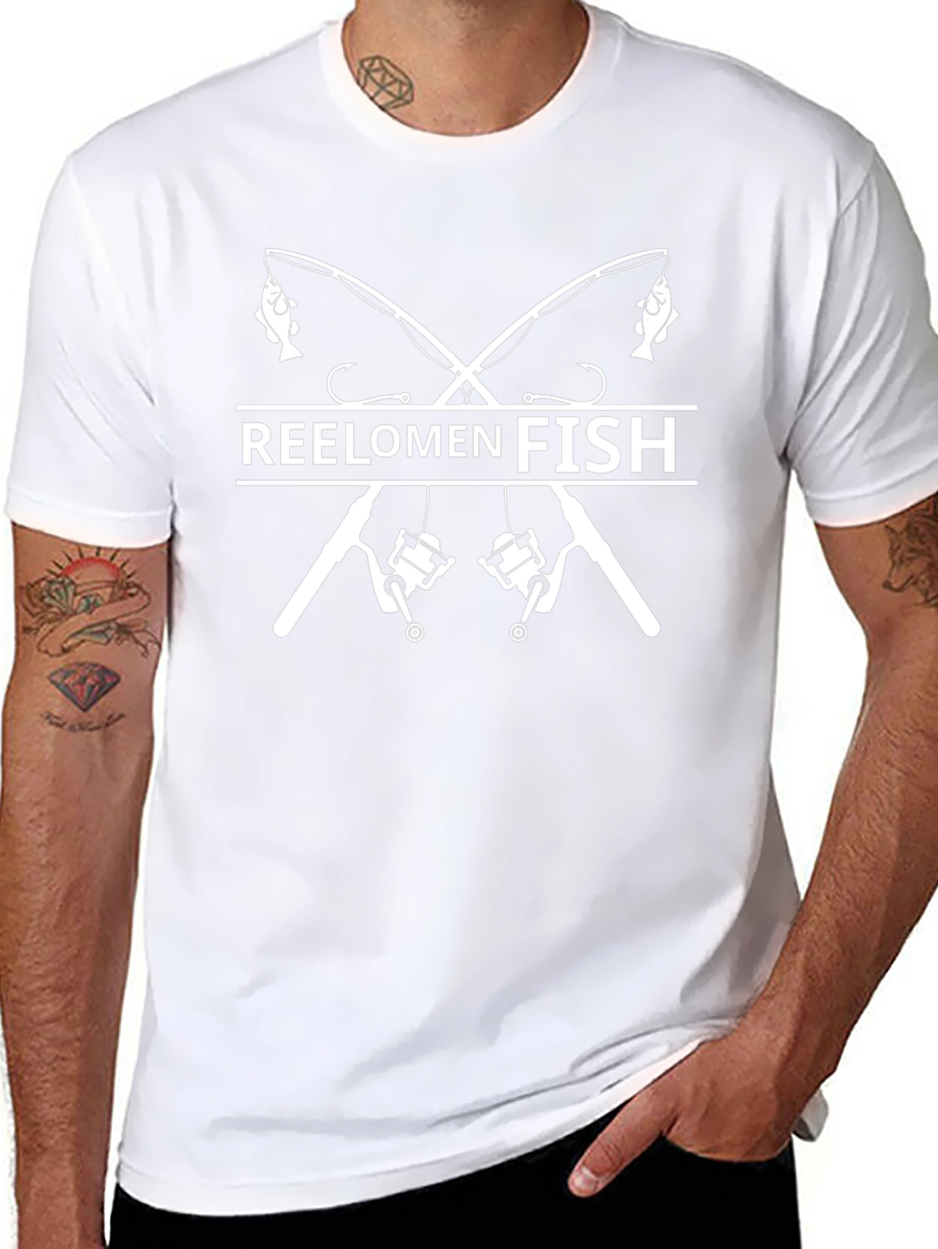 Reelomen Fish T-Shirt - Fishing Rod Graphic Tee