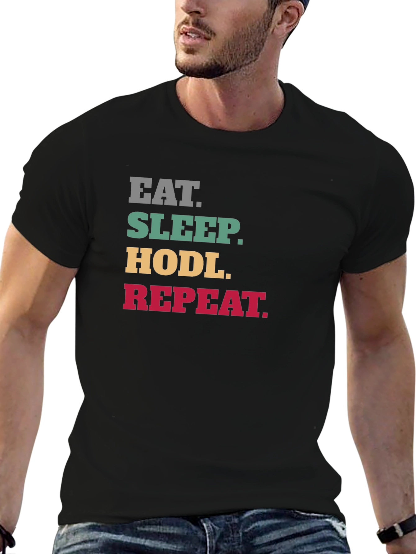 Eat Sleep HODL Repeat Crypto T-Shirt