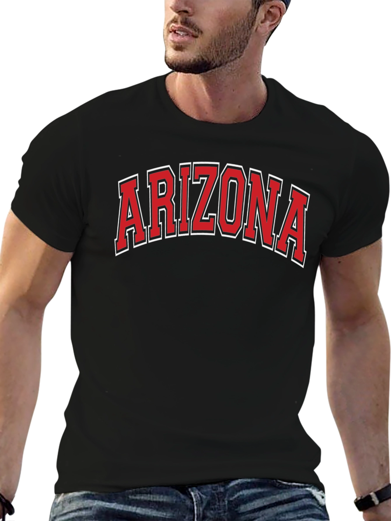 Arizona Graphic Tee - Black Cotton T-Shirt