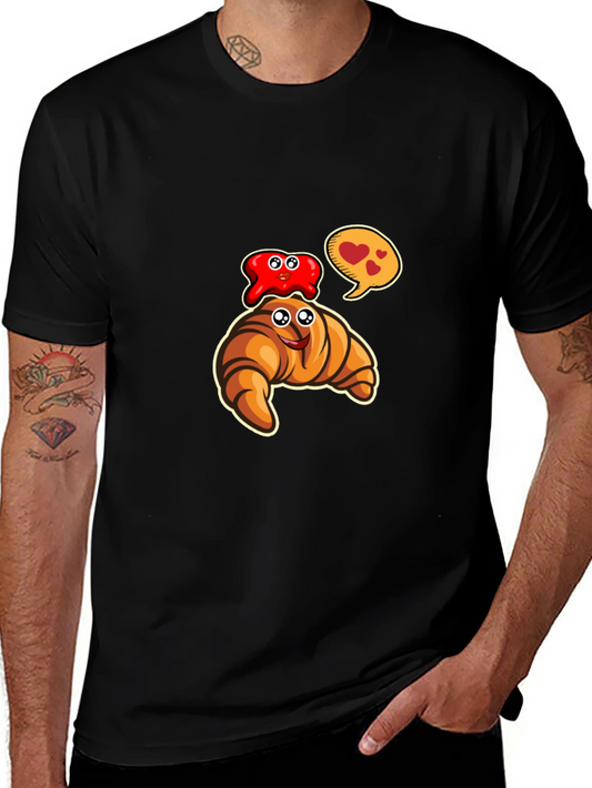 Cartoon Croissant & Jelly T-Shirt