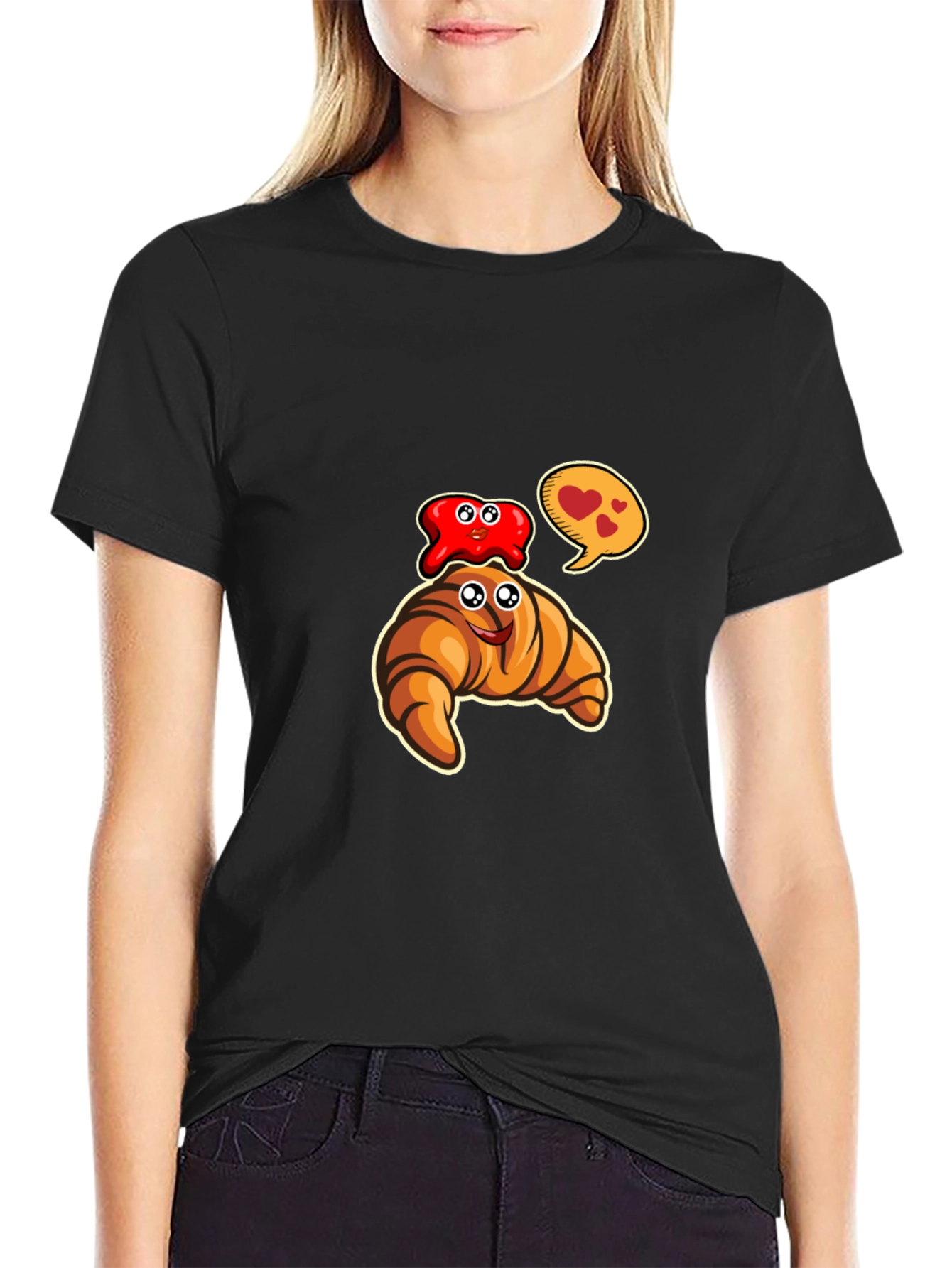 Cartoon Croissant & Jelly T-Shirt