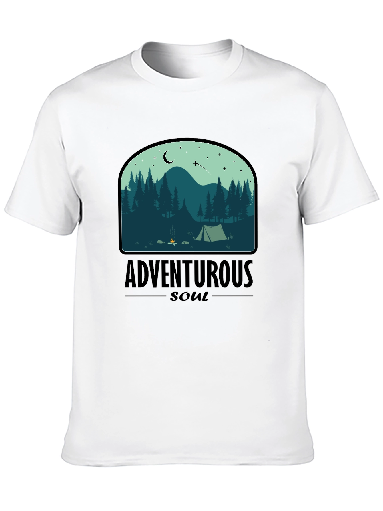 Adventurous Soul Camping Graphic T-Shirt
