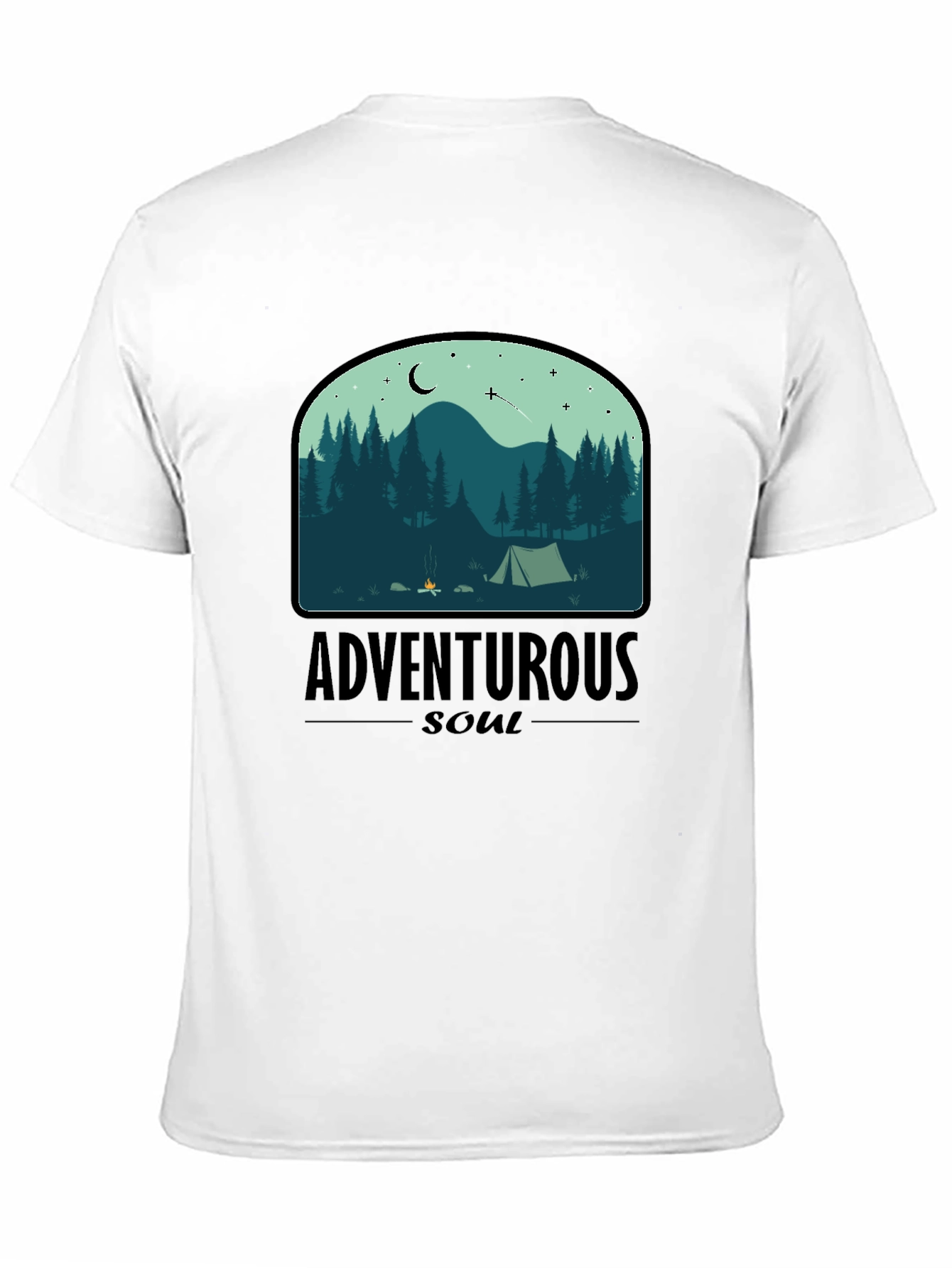 Adventurous Soul Camping Graphic T-Shirt