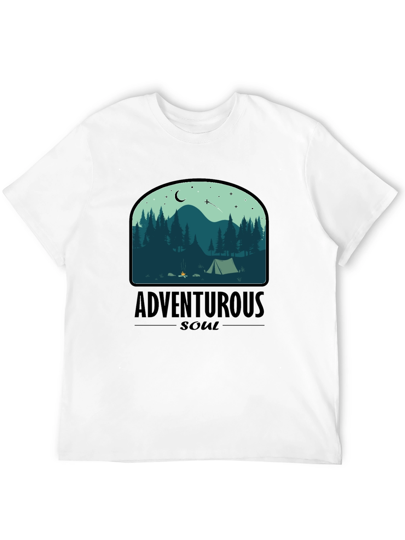 Adventurous Soul Camping Graphic T-Shirt