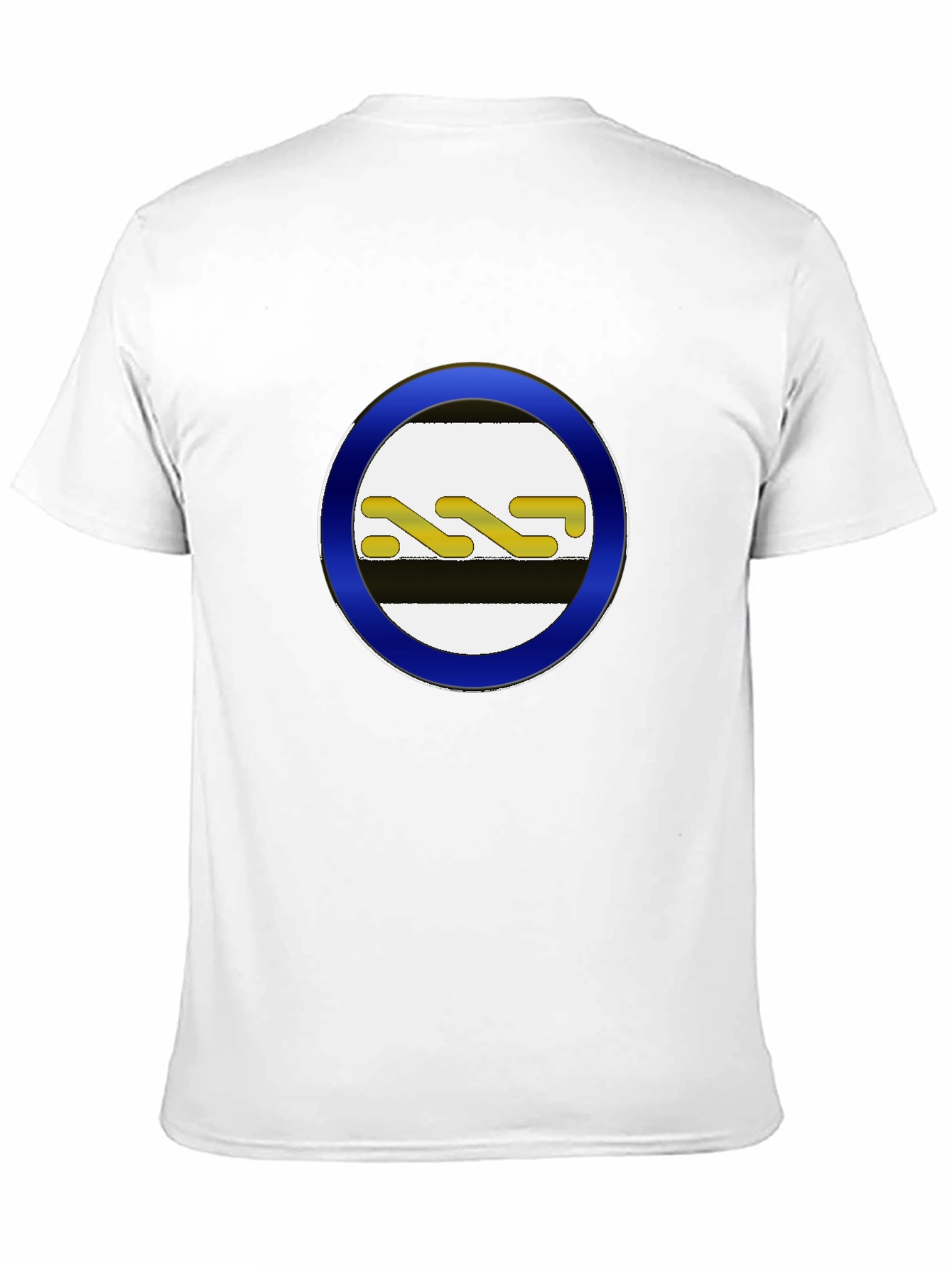Striped Circle Graphic Black Tee