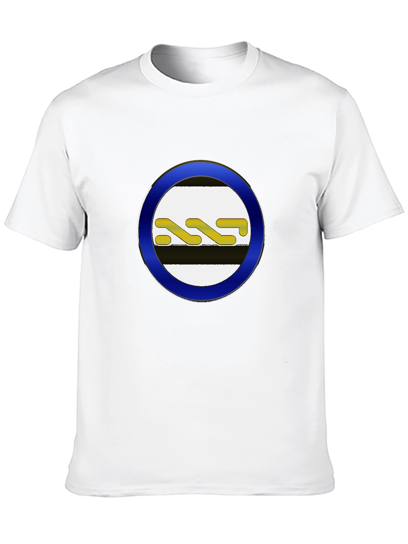 Striped Circle Graphic Black Tee