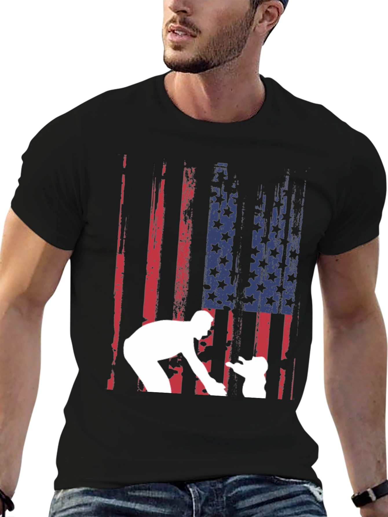 Patriotic Dad & Baby Graphic Tee