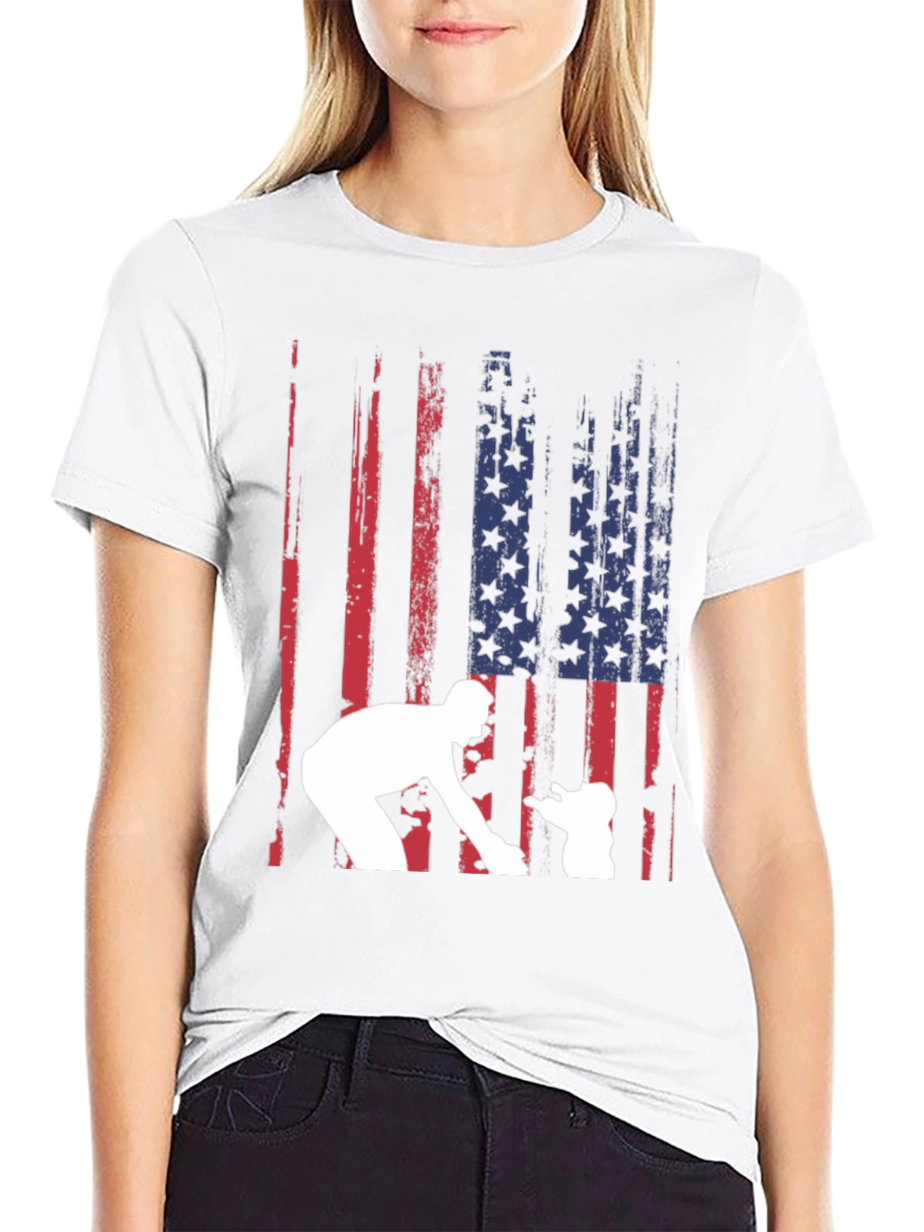 Patriotic Dad & Baby Graphic Tee