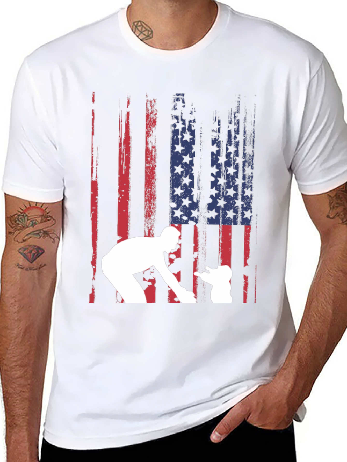 Patriotic Dad & Baby Graphic Tee