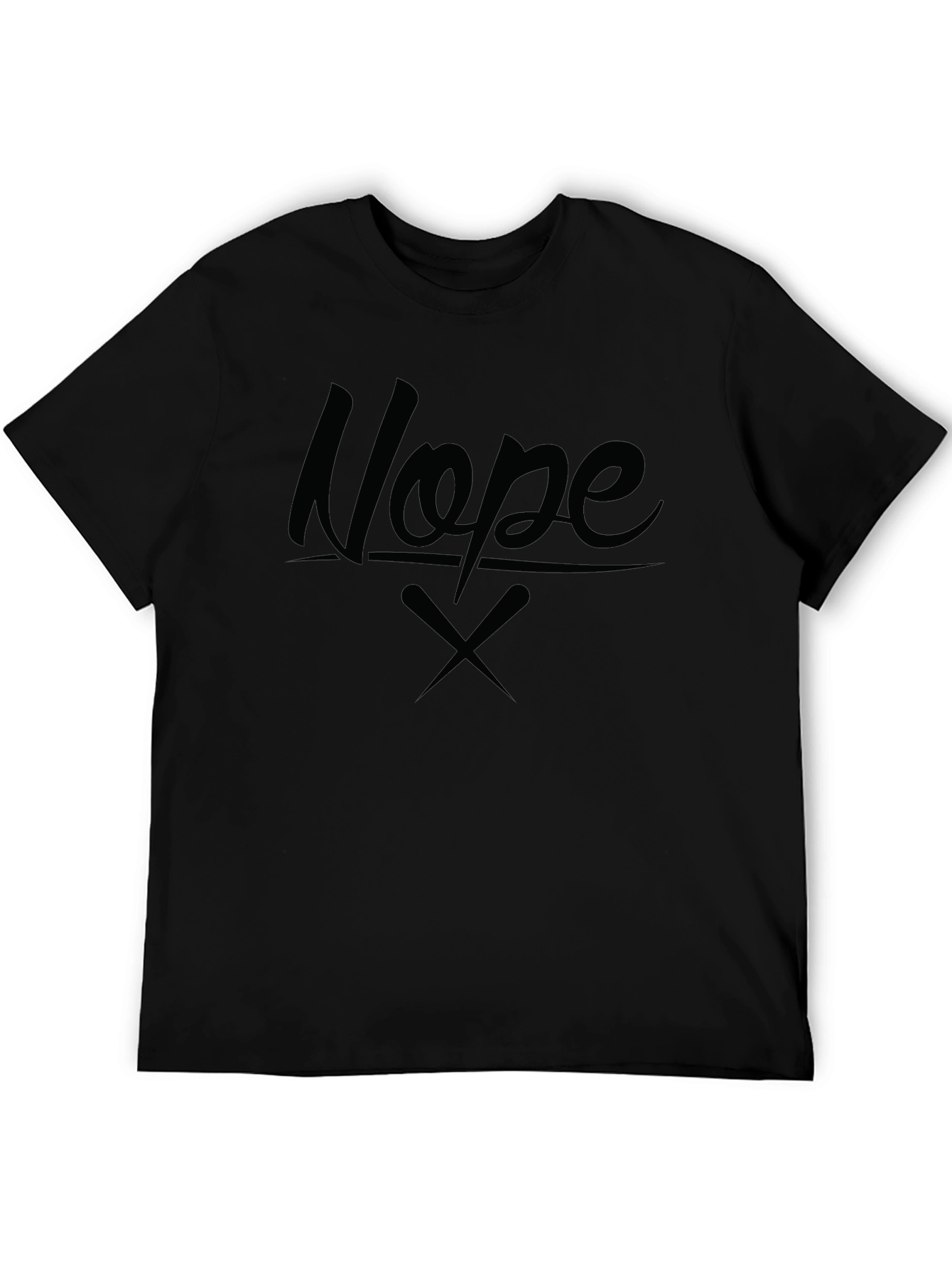 Nope Graphic Tee - Stylish Black Cotton T-Shirt