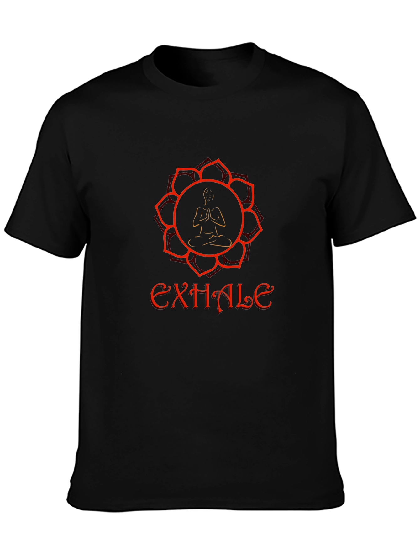 Exhale Yoga Graphic Black T-Shirt