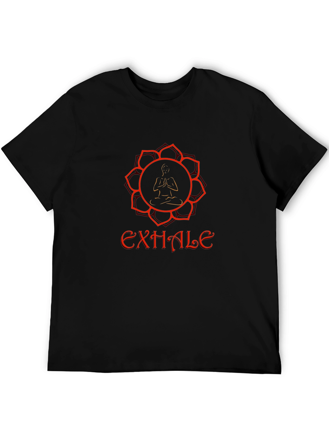 Exhale Yoga Graphic Black T-Shirt