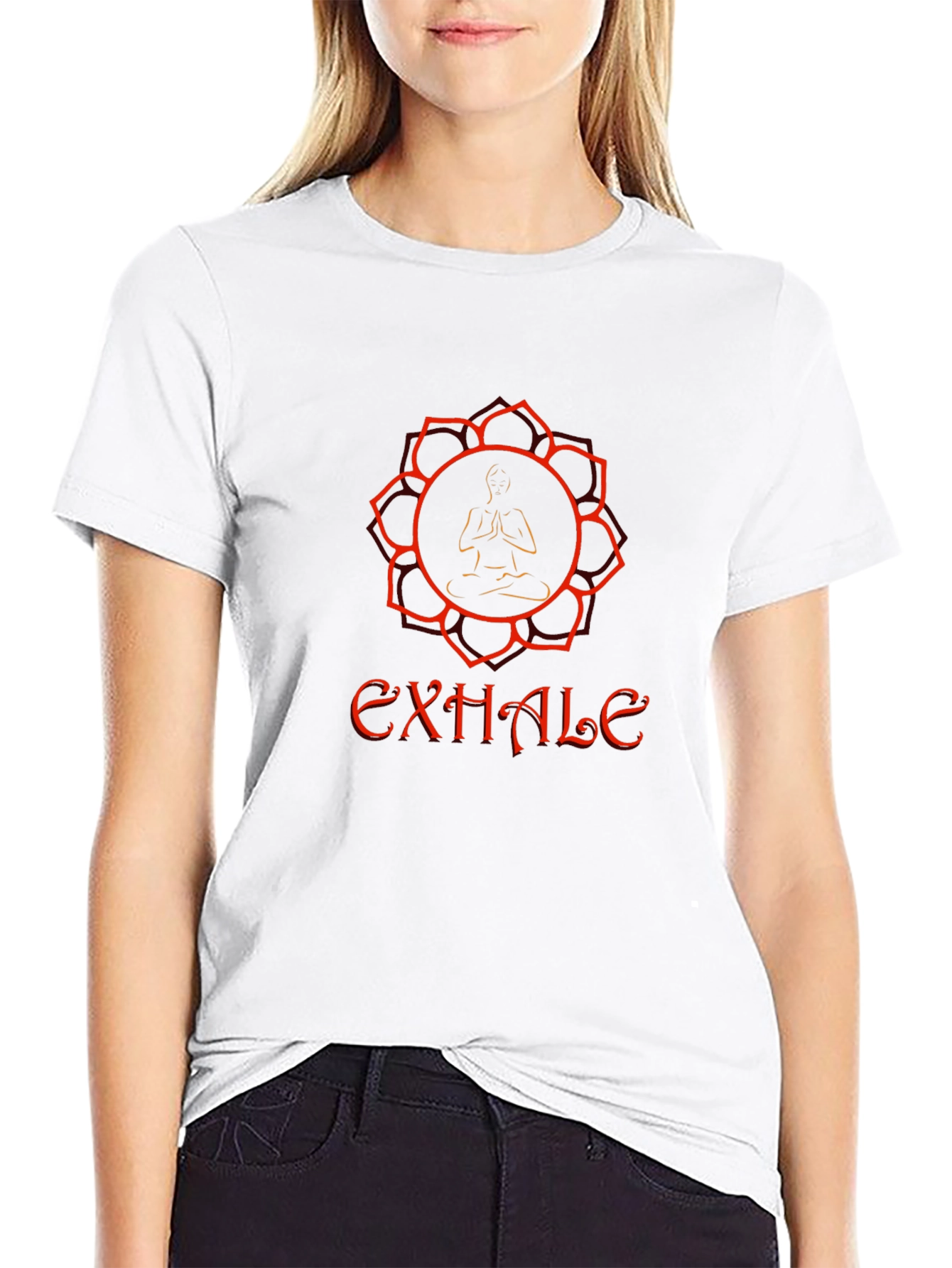 Exhale Yoga Graphic Black T-Shirt