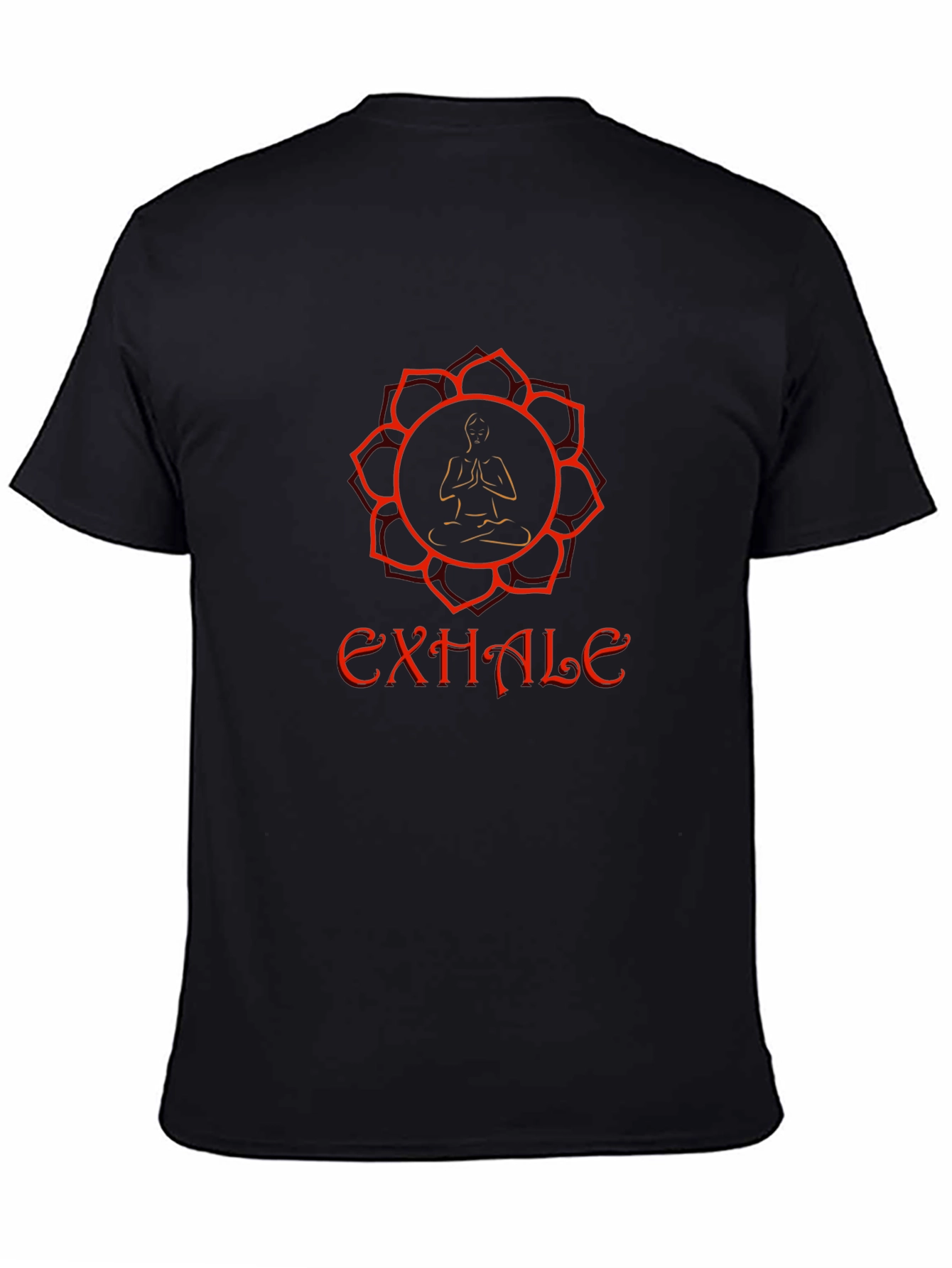 Exhale Yoga Graphic Black T-Shirt