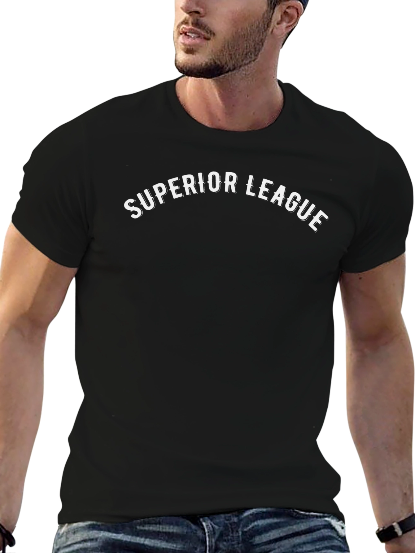 Superior League Graphic Tee - Black Cotton Blend