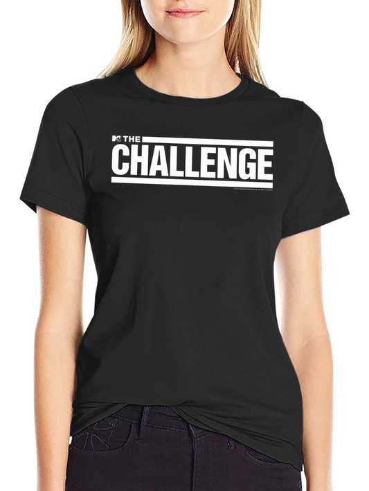 MTVs The Challenge White Logo Black Tee