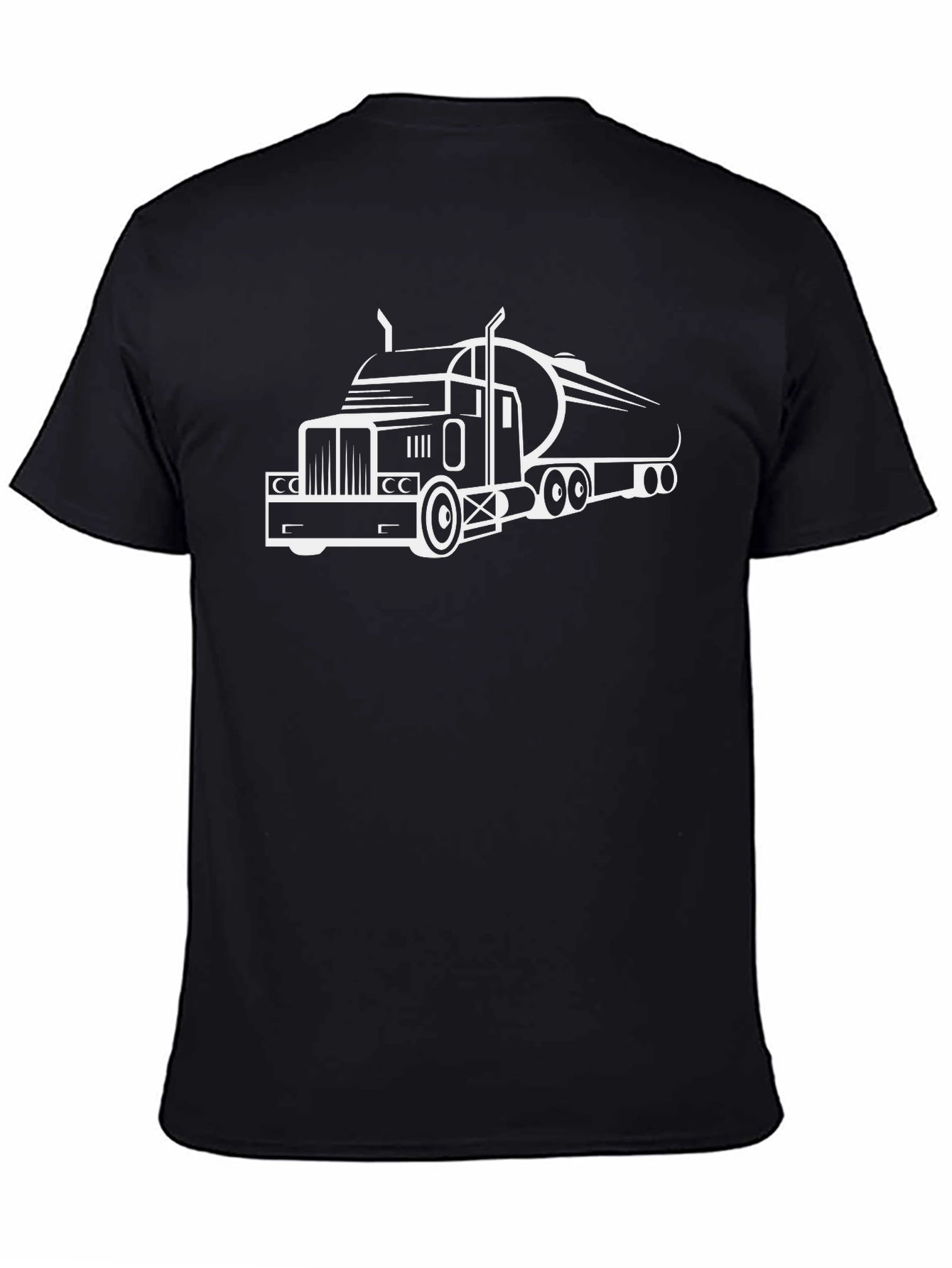 Trucker Tee - Black T-Shirt with Truck Graphic