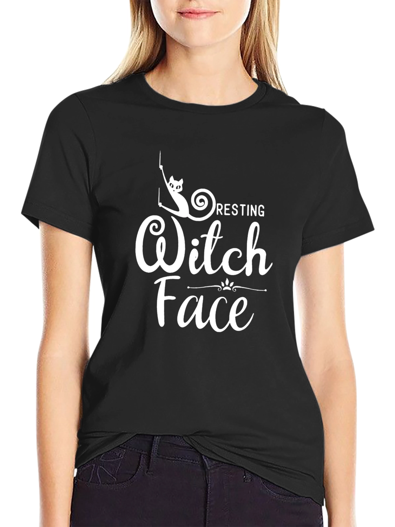Resting Witch Face Black T-Shirt