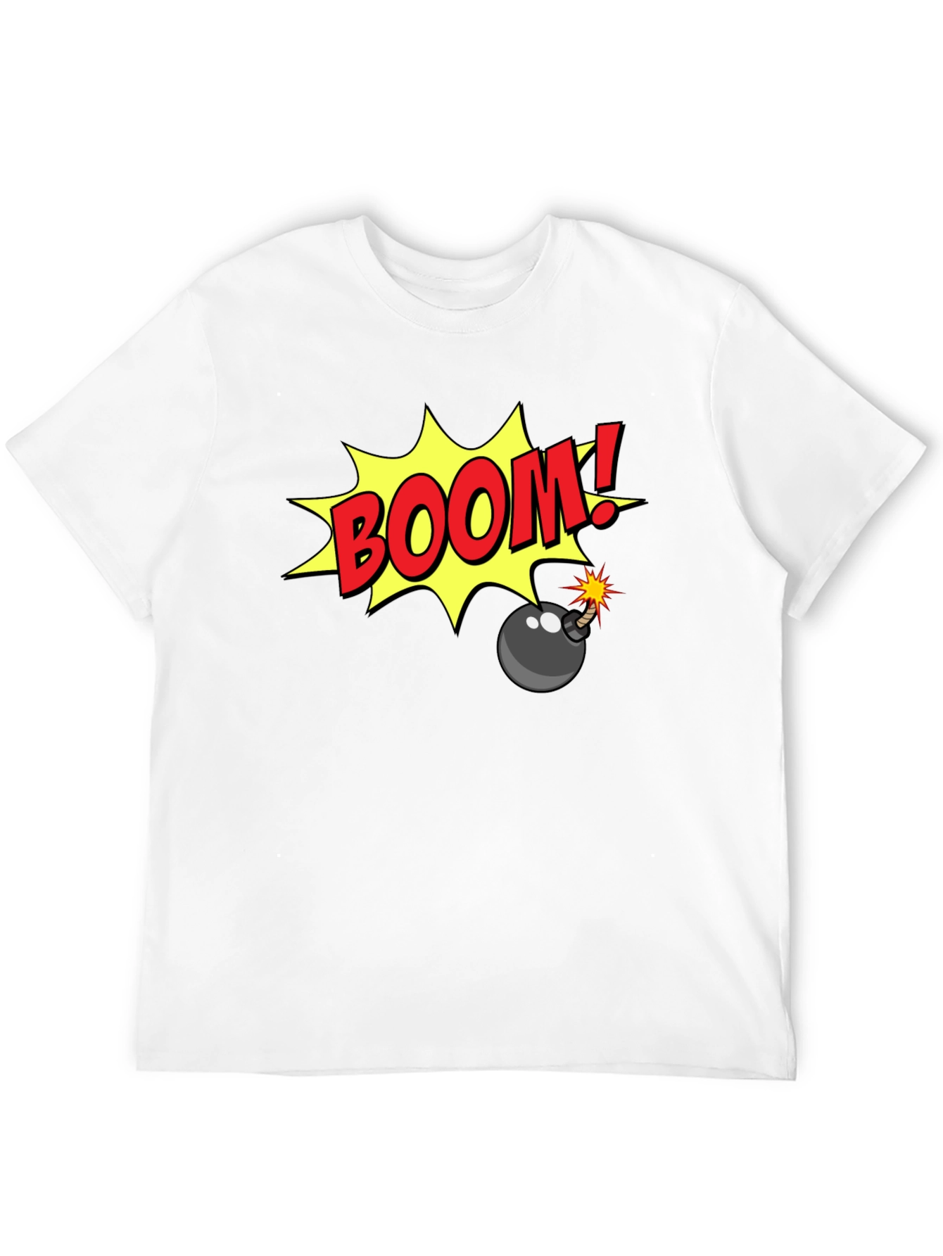 Boom Bomb Graphic Tee - Comic Style Black T-Shirt