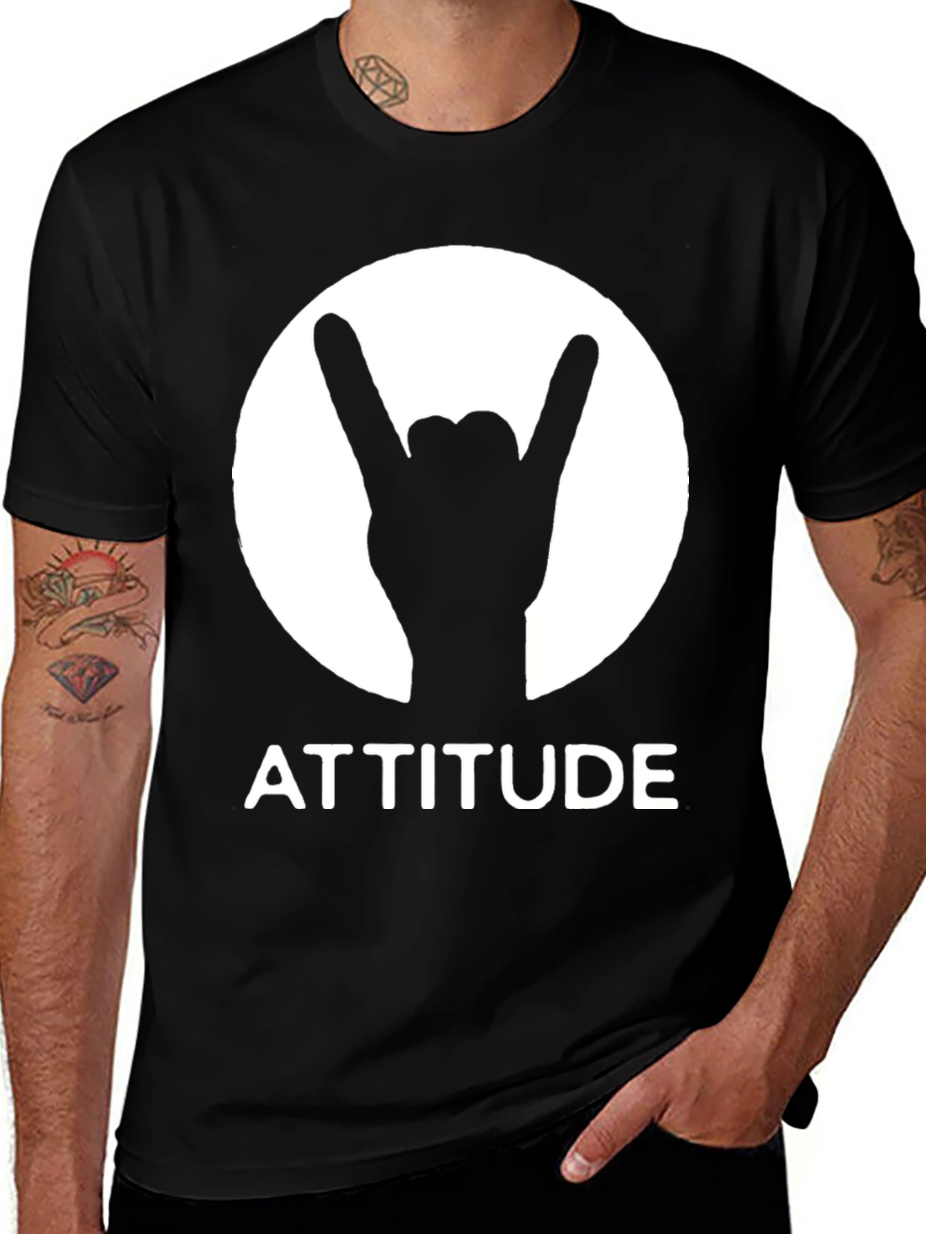 Attitude Rock On T-Shirt - Cool Graphic Tee