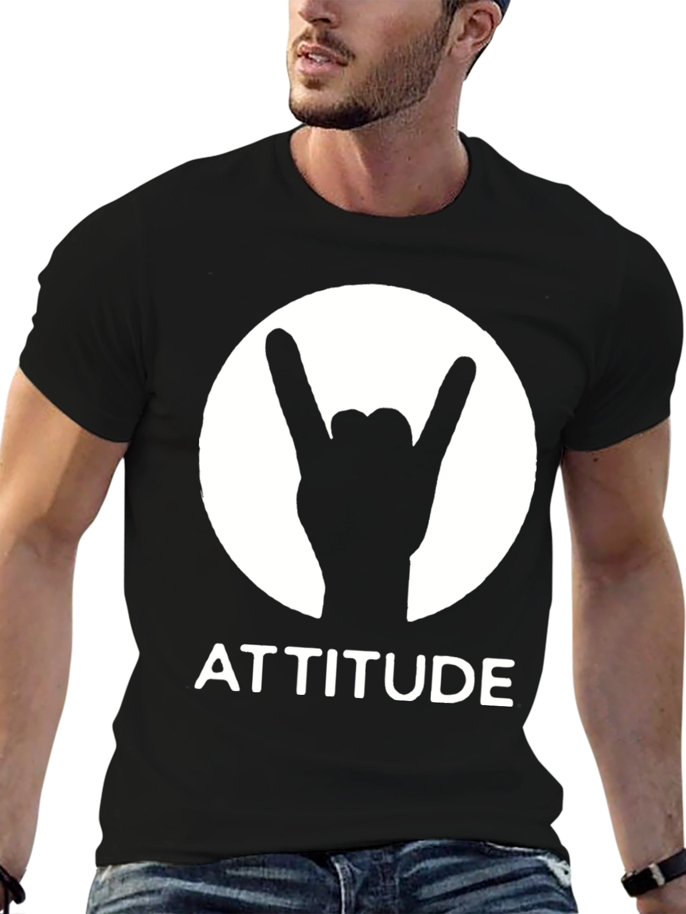 Attitude Rock On T-Shirt - Cool Graphic Tee