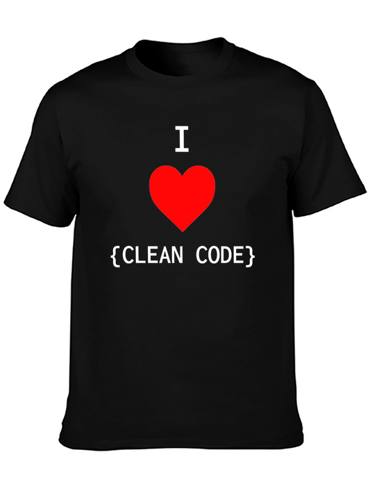 I Love Clean Code T-Shirt Programmer Gift