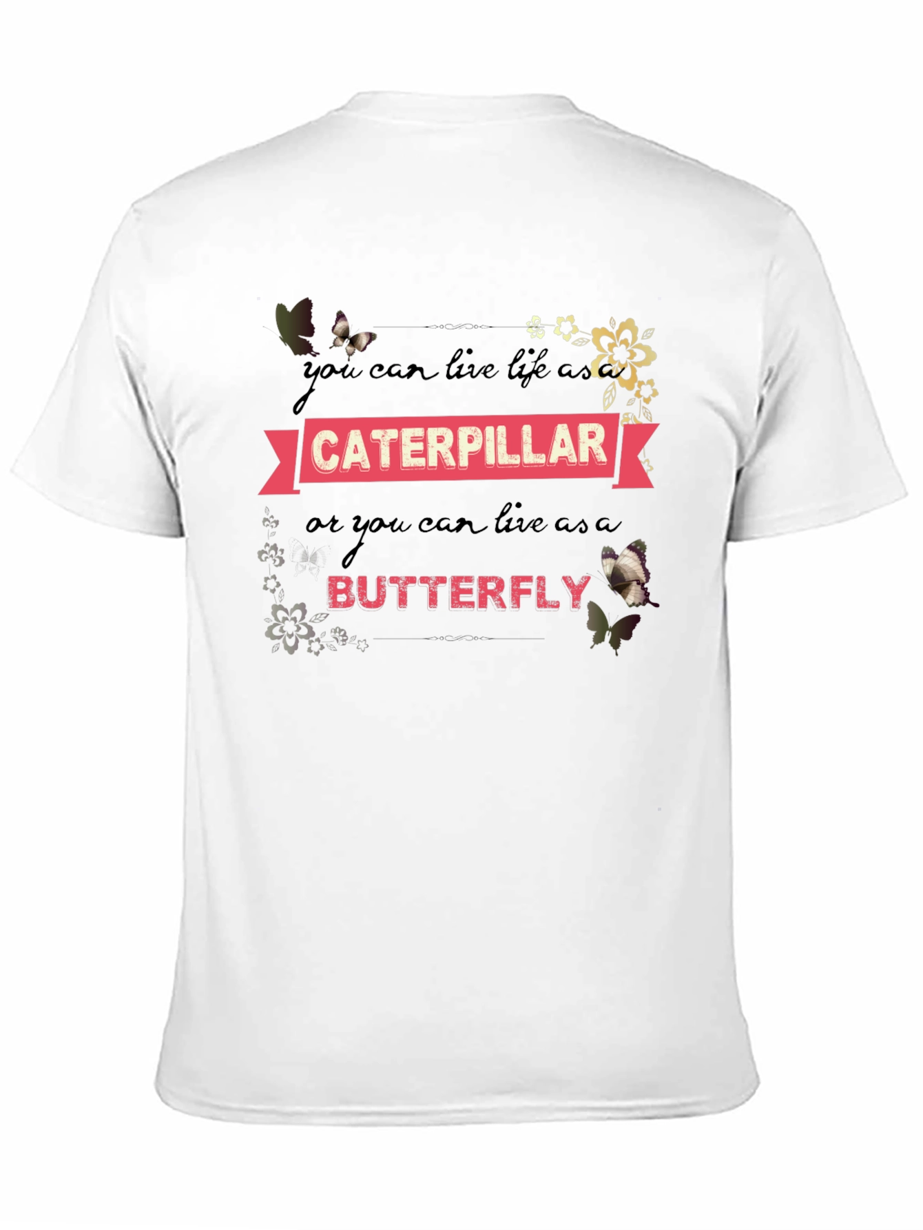 Caterpillar Butterfly Graphic T-Shirt
